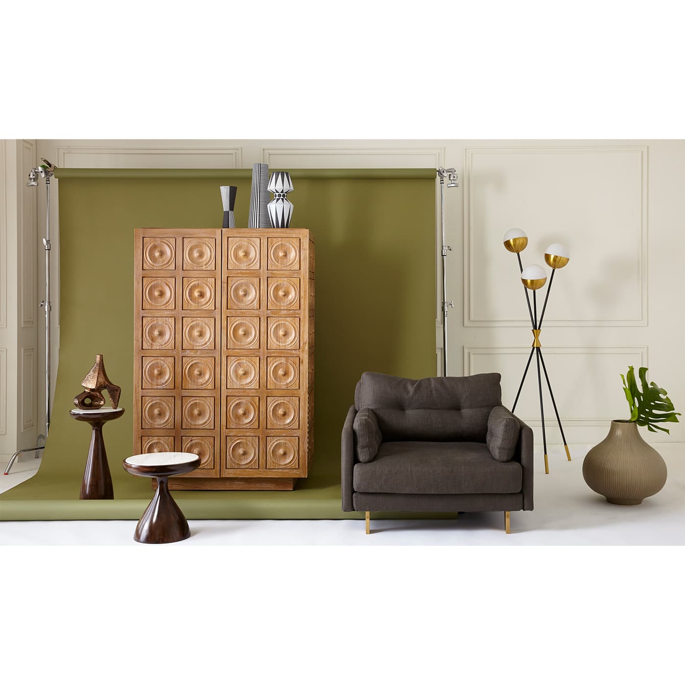 Напольный светильник Jonathan Adler Caracas Tripod Floor Lamp — фото 4