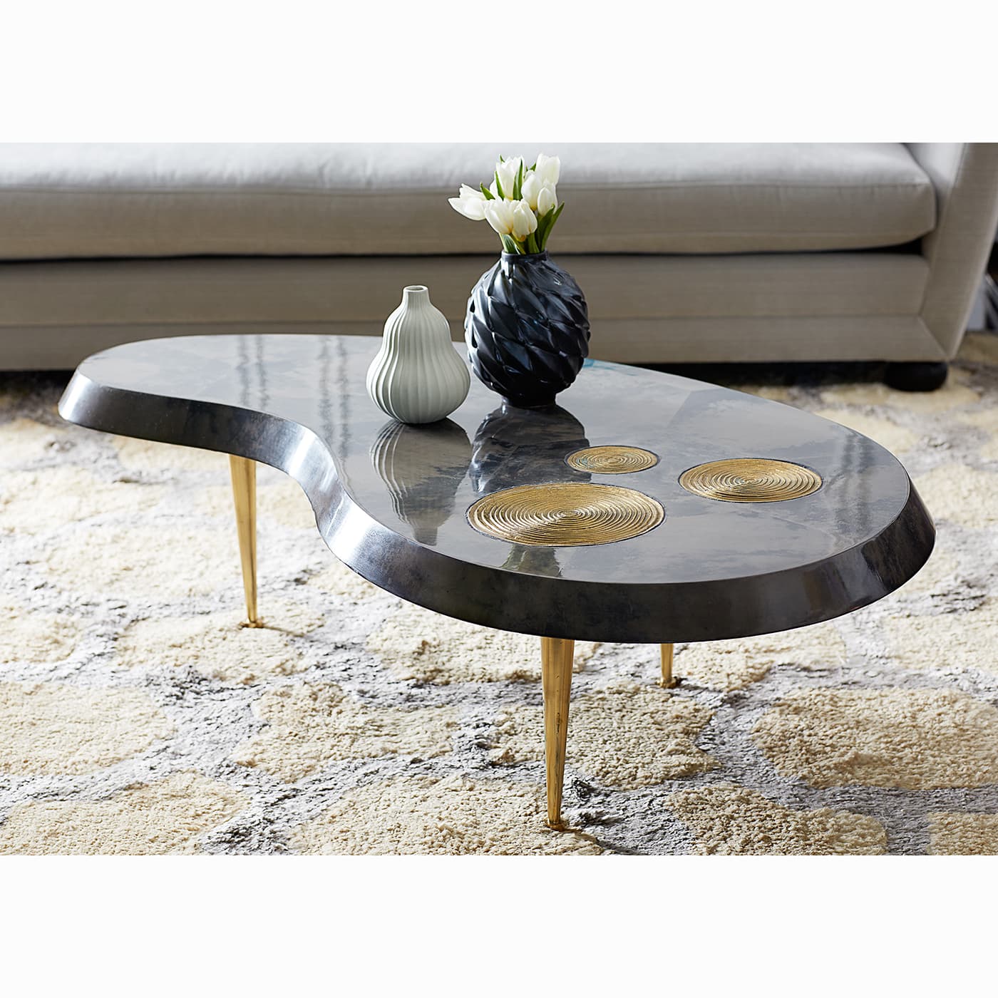 Журнальный столик Jonathan Adler Trocadero Kidney Cocktail Table — фото 4