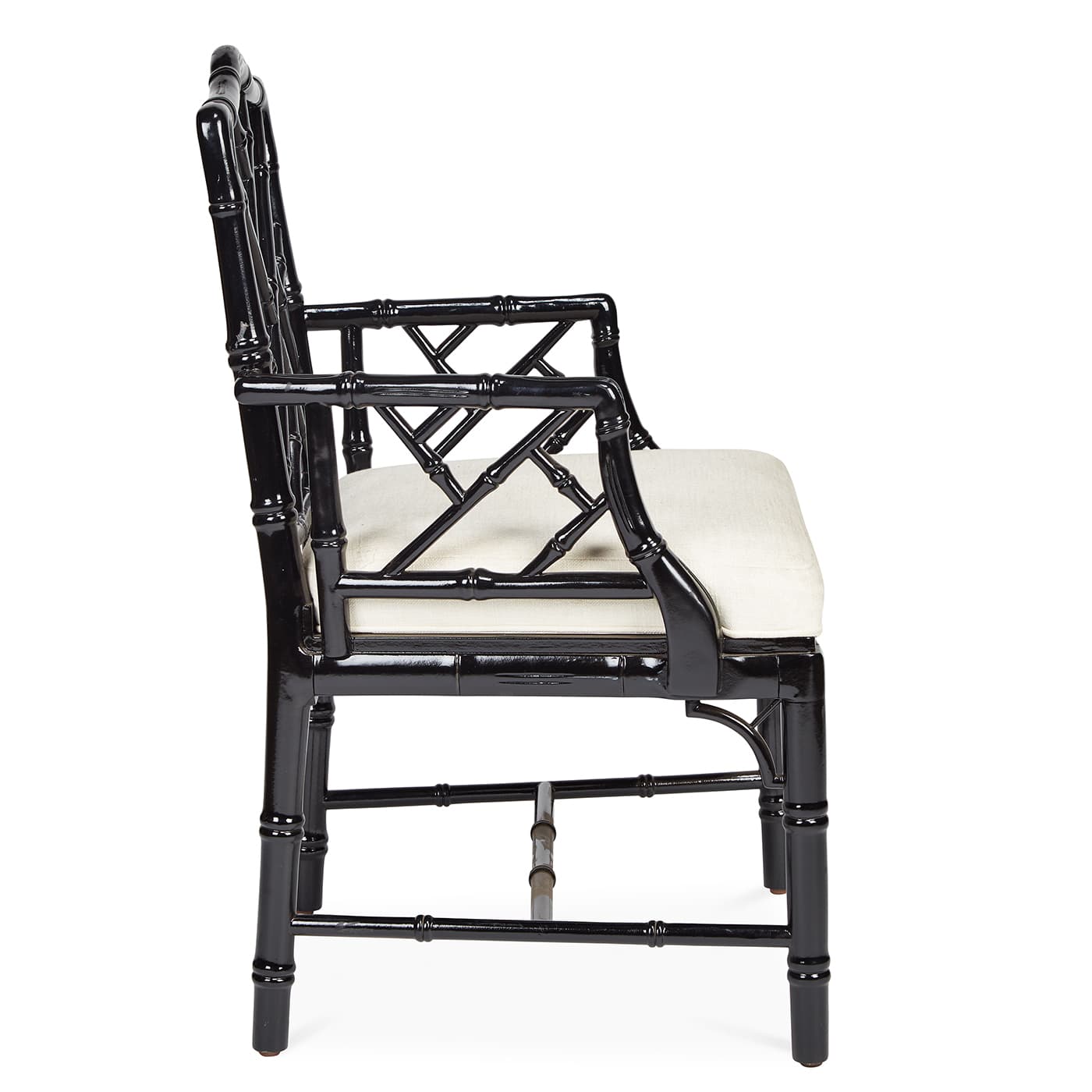 Стул с подлокотниками Jonathan Adler Black Chippendale Arm Chair — фото 3