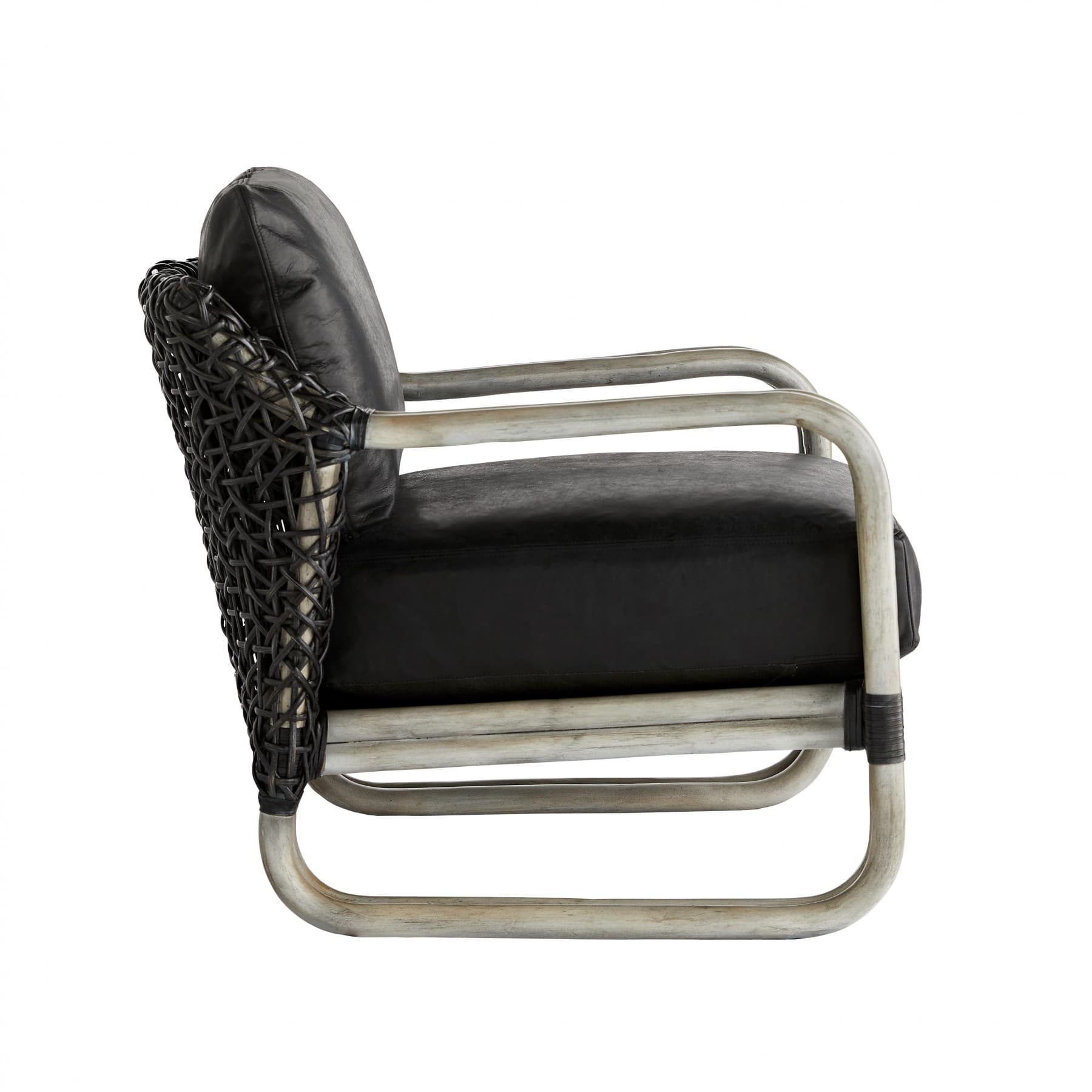 Кресло Arteriors Tara Lounge Chair Noir Leather — фото 3