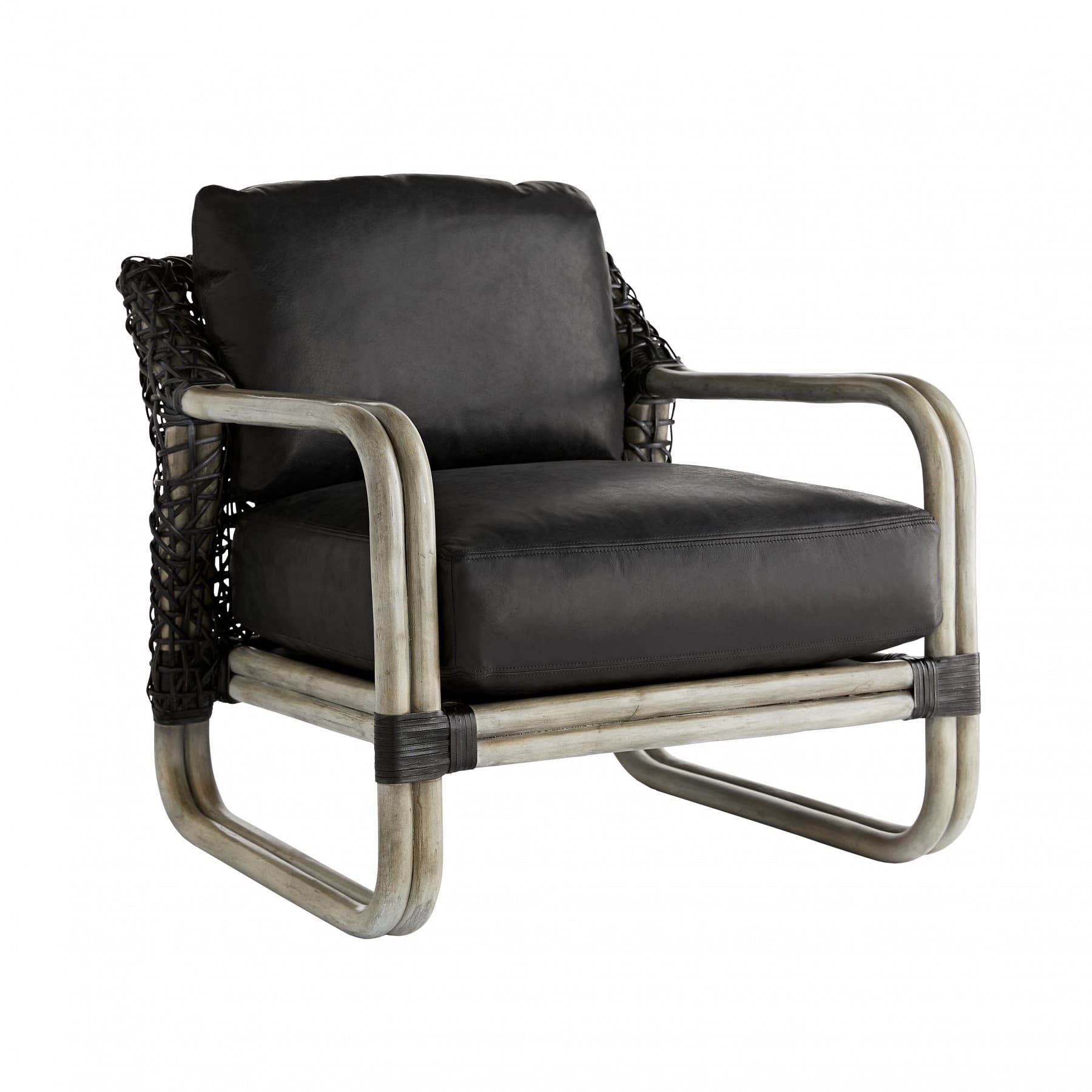 Кресло Arteriors Tara Lounge Chair Noir Leather