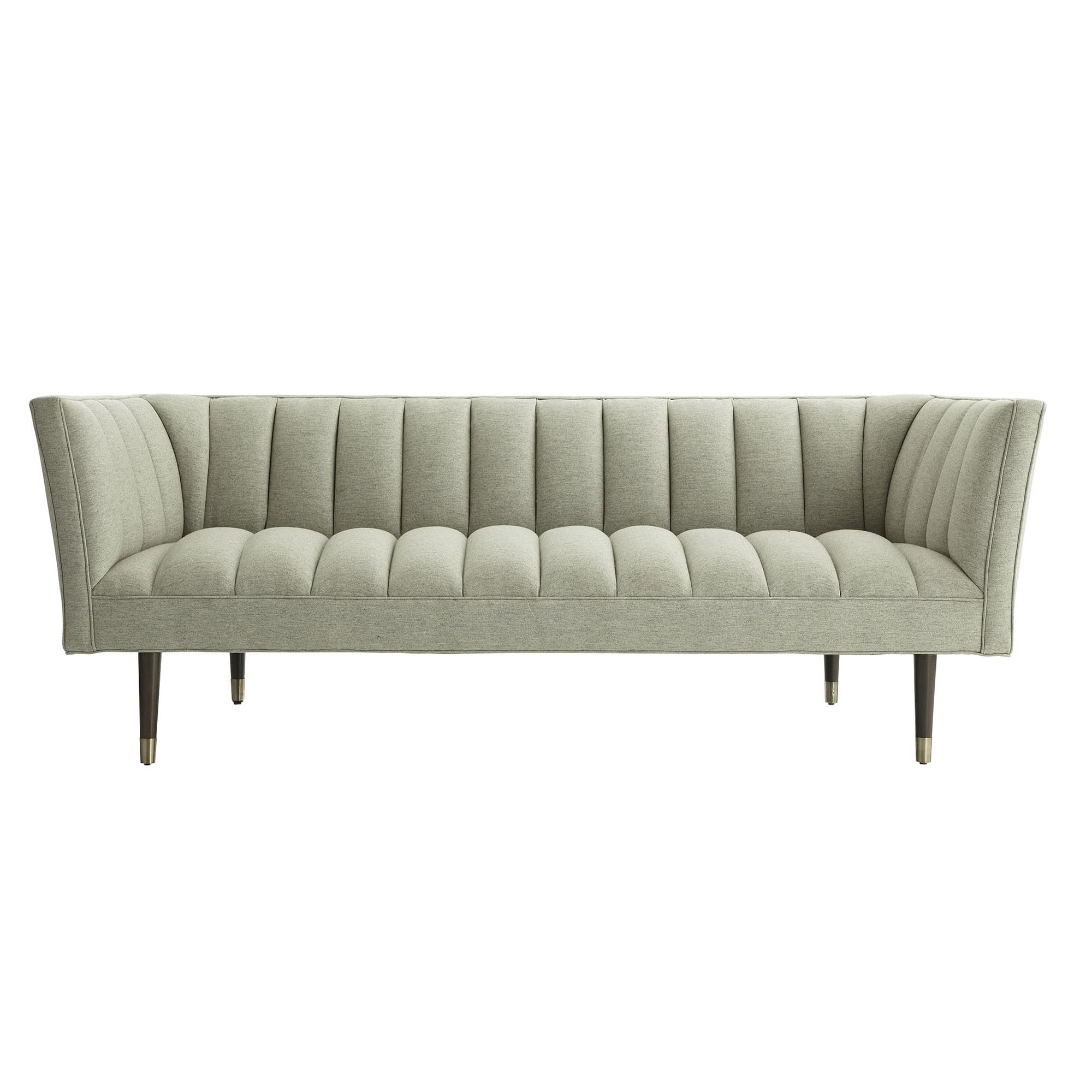 Диван Arteriors Christophe Sofa Peacock Velvet Dark Walnut — фото 2