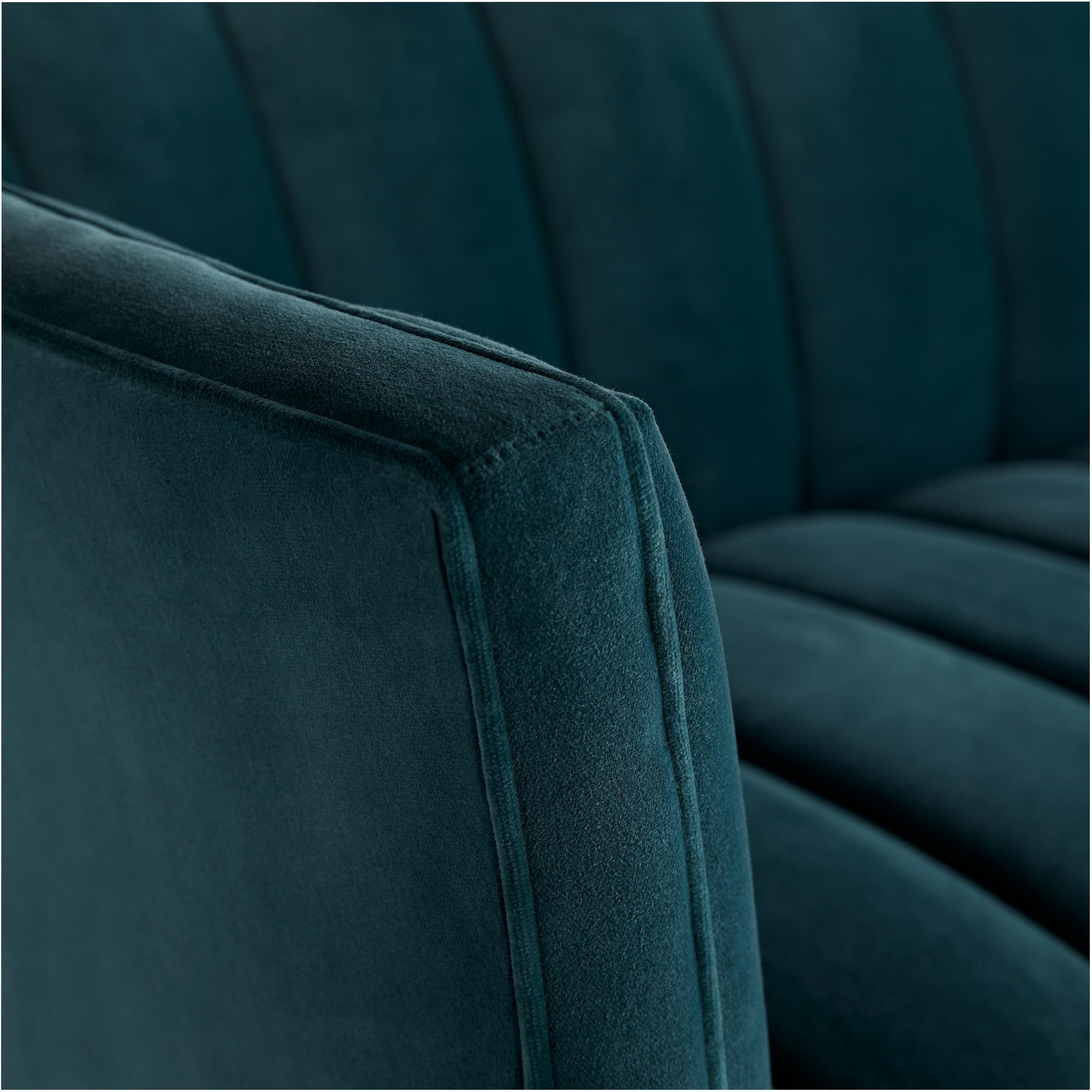 Диван Arteriors Christophe Sofa Peacock Velvet Dark Walnut — фото 6