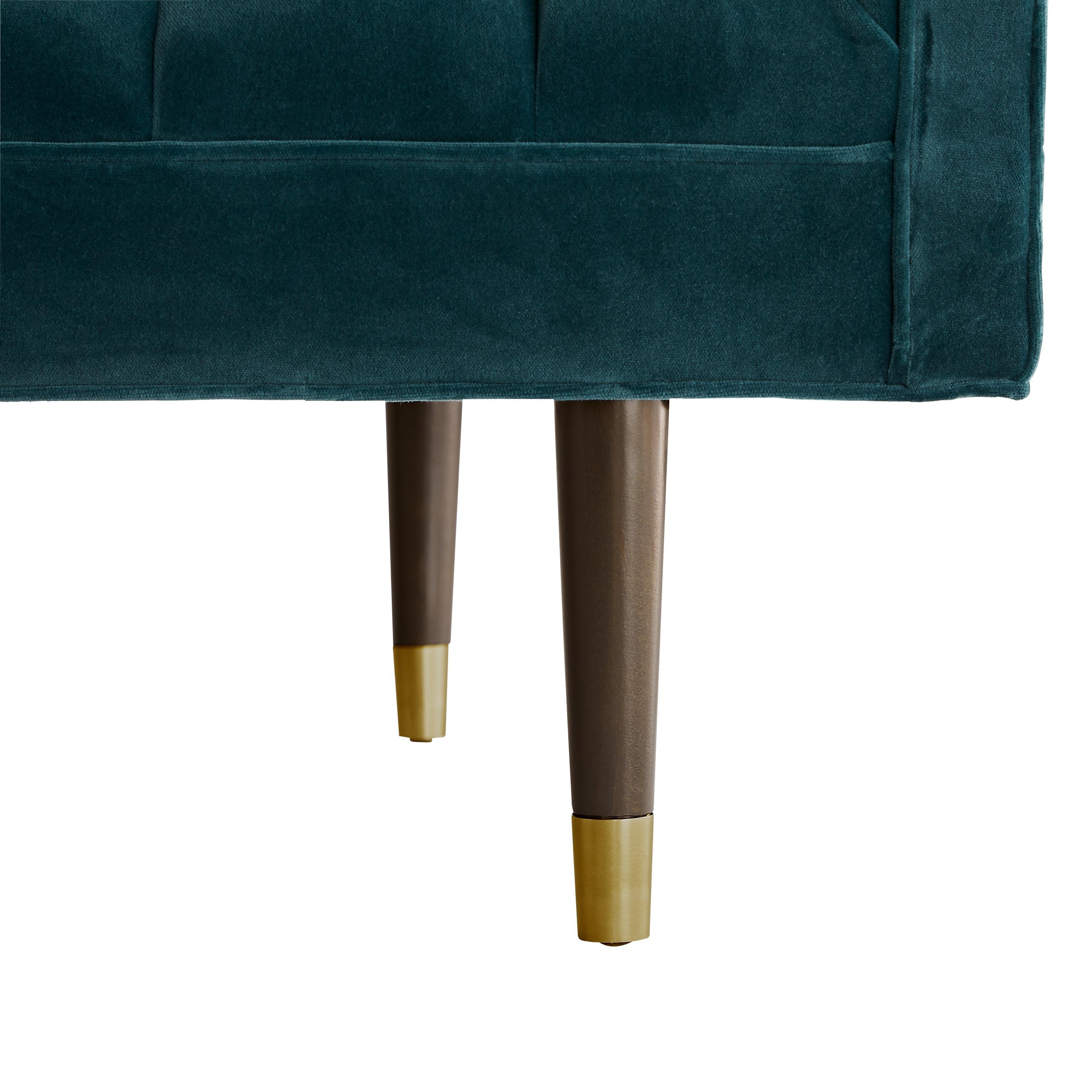 Диван Arteriors Christophe Sofa Peacock Velvet Dark Walnut — фото 8