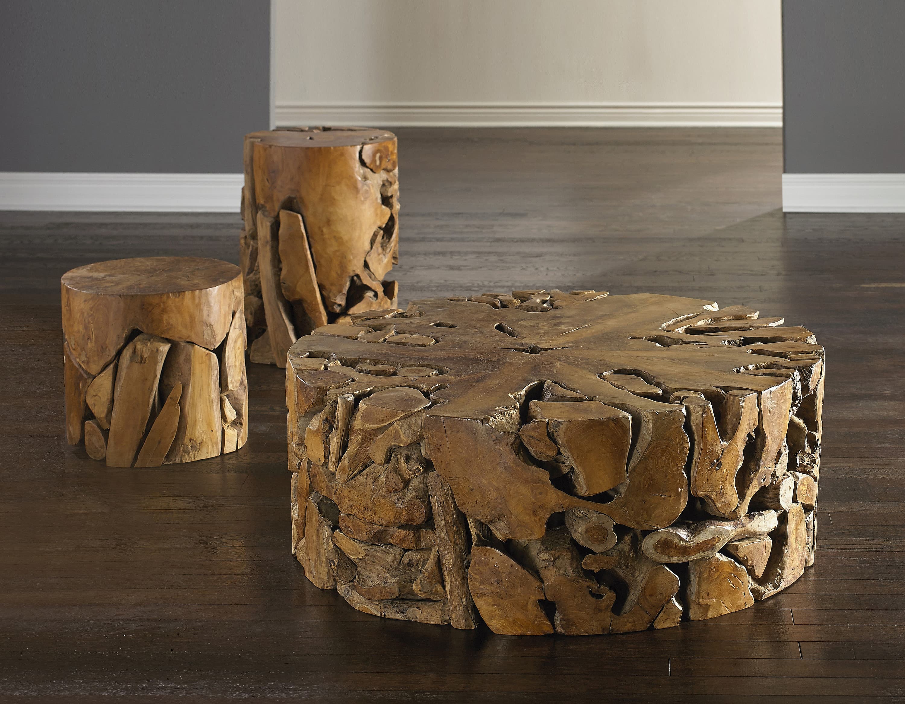 Кофейный столик Phillips Collection Teak Slice Coffee Table, Round — фото 2