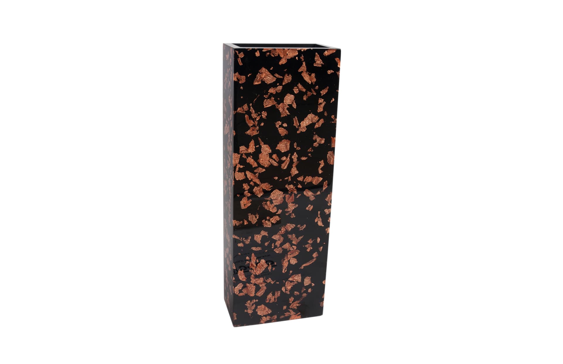 Ваза Phillips Collection Captured Gold Flake Vase, Black, SM — фото 4