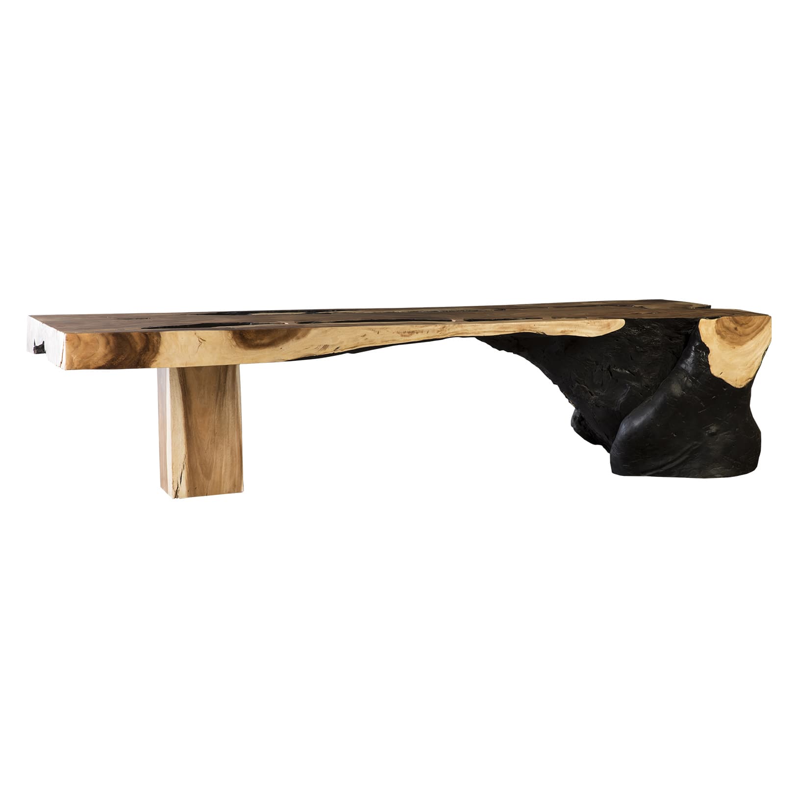 Обеденный стол Phillips Collection Chamcha Wood Dining Table, Burnt Edge
