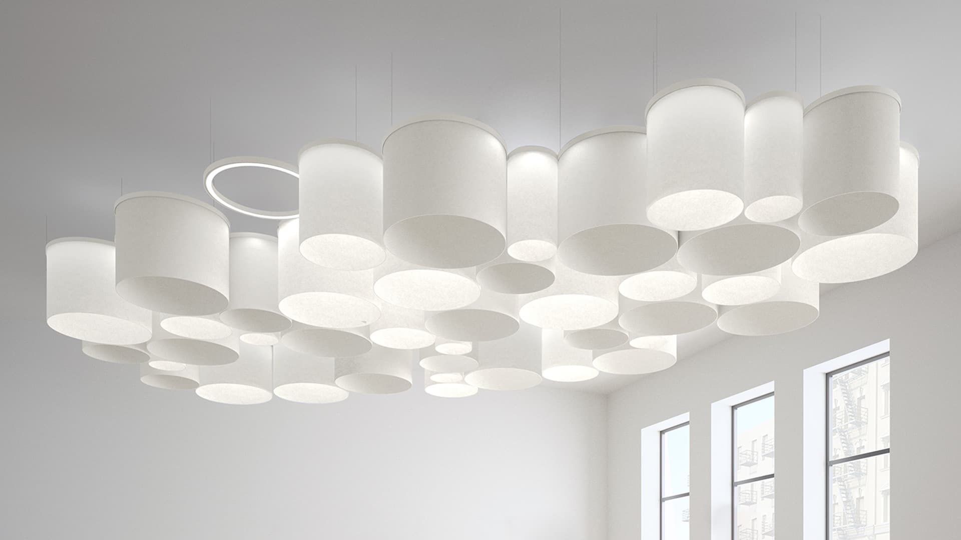 Подвесной светильник Artemide Ripple Cluster Light Engine + Light Diffuser — фото 2