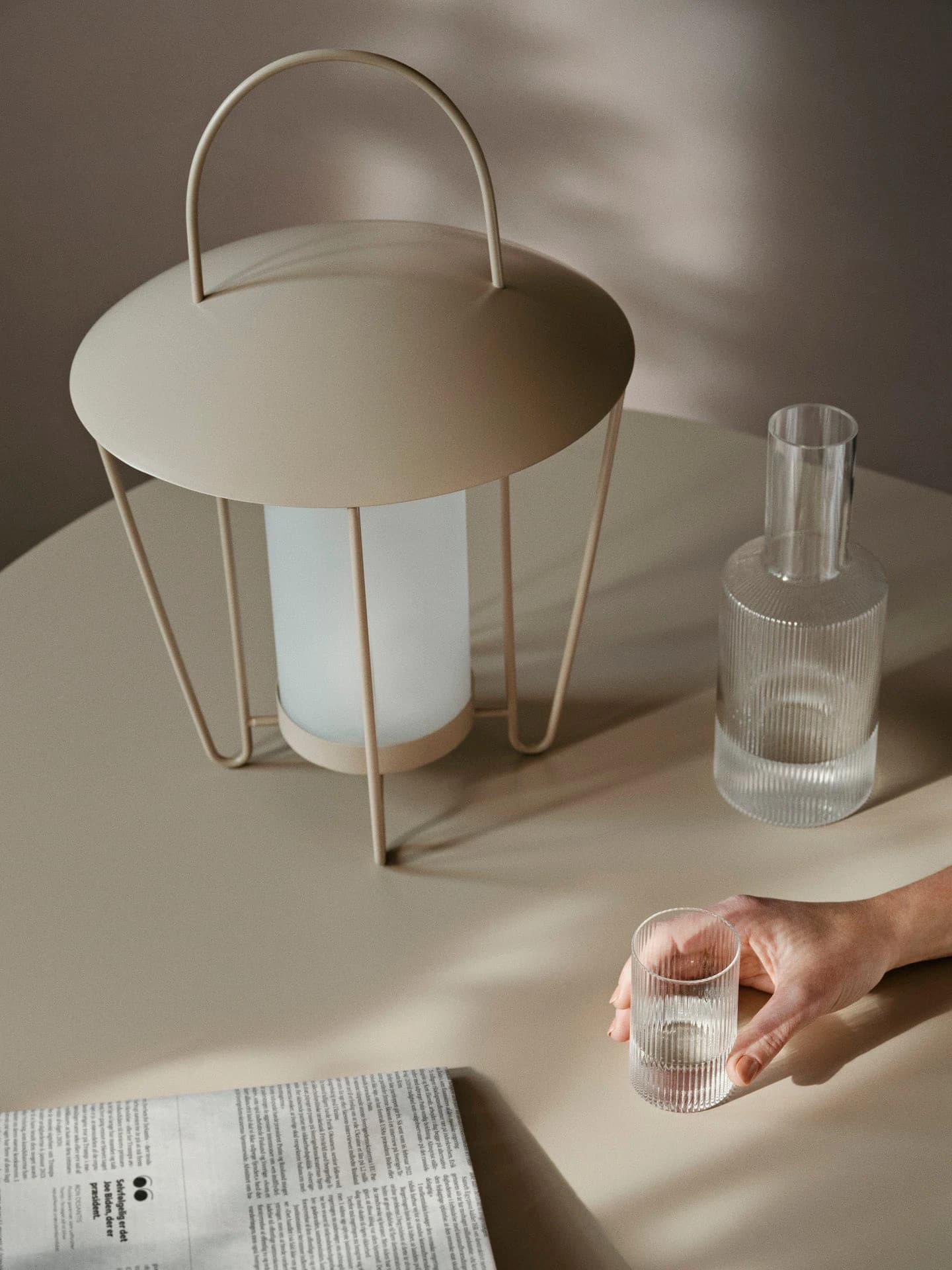 Ferm Living Abri Lantern - Cashmere — фото 4