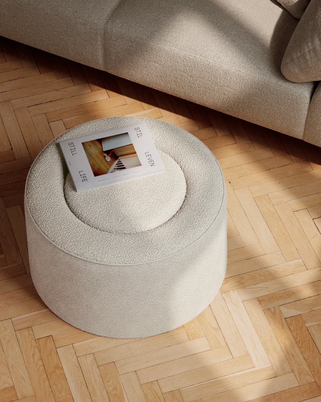 WOUD Praline pouf (Ø78 cm) - Natural bouclé — фото 3
