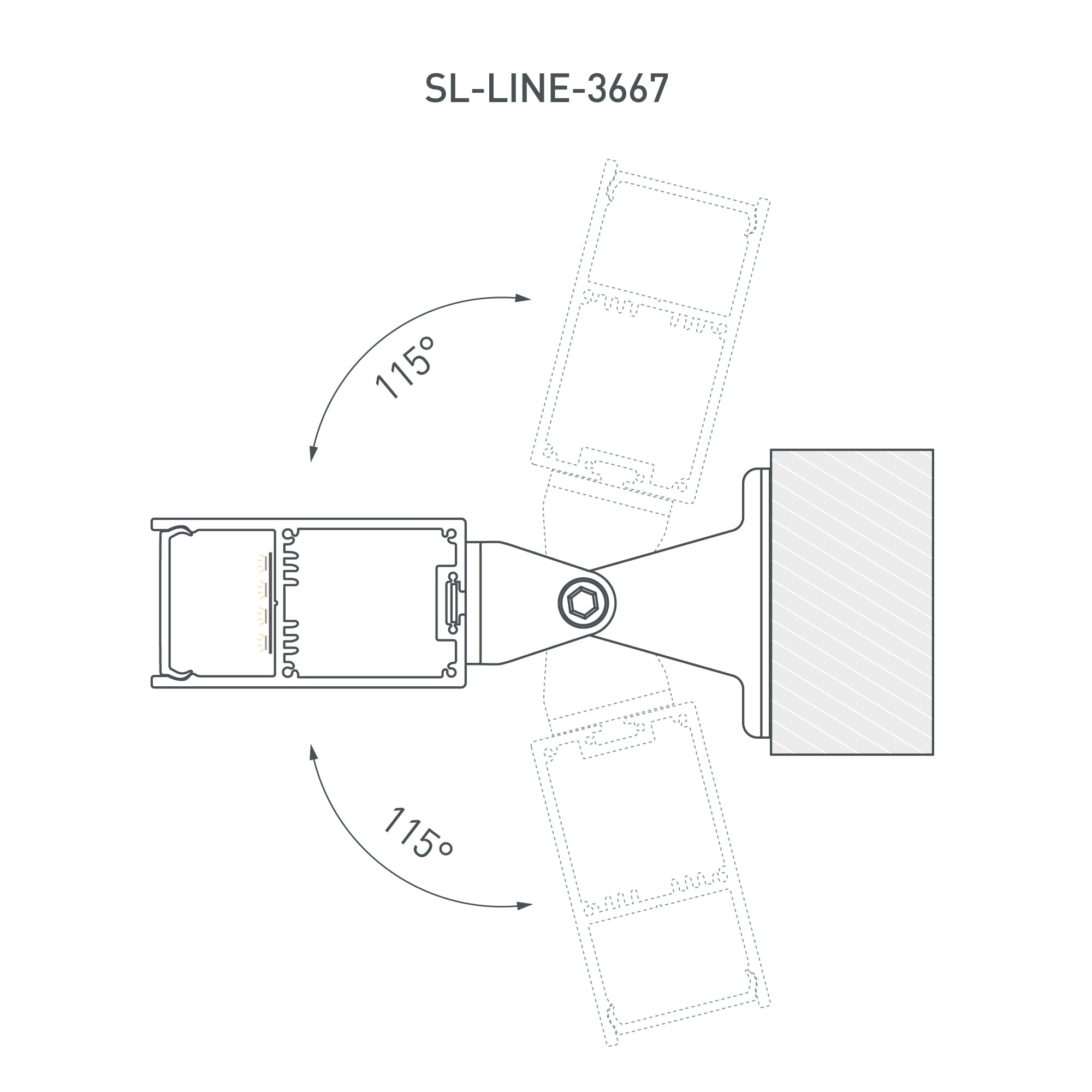 Профиль с экраном SL-LINE-3667-2500 WHITE+OPAL (Arlight, Алюминий) 036303 — фото 4