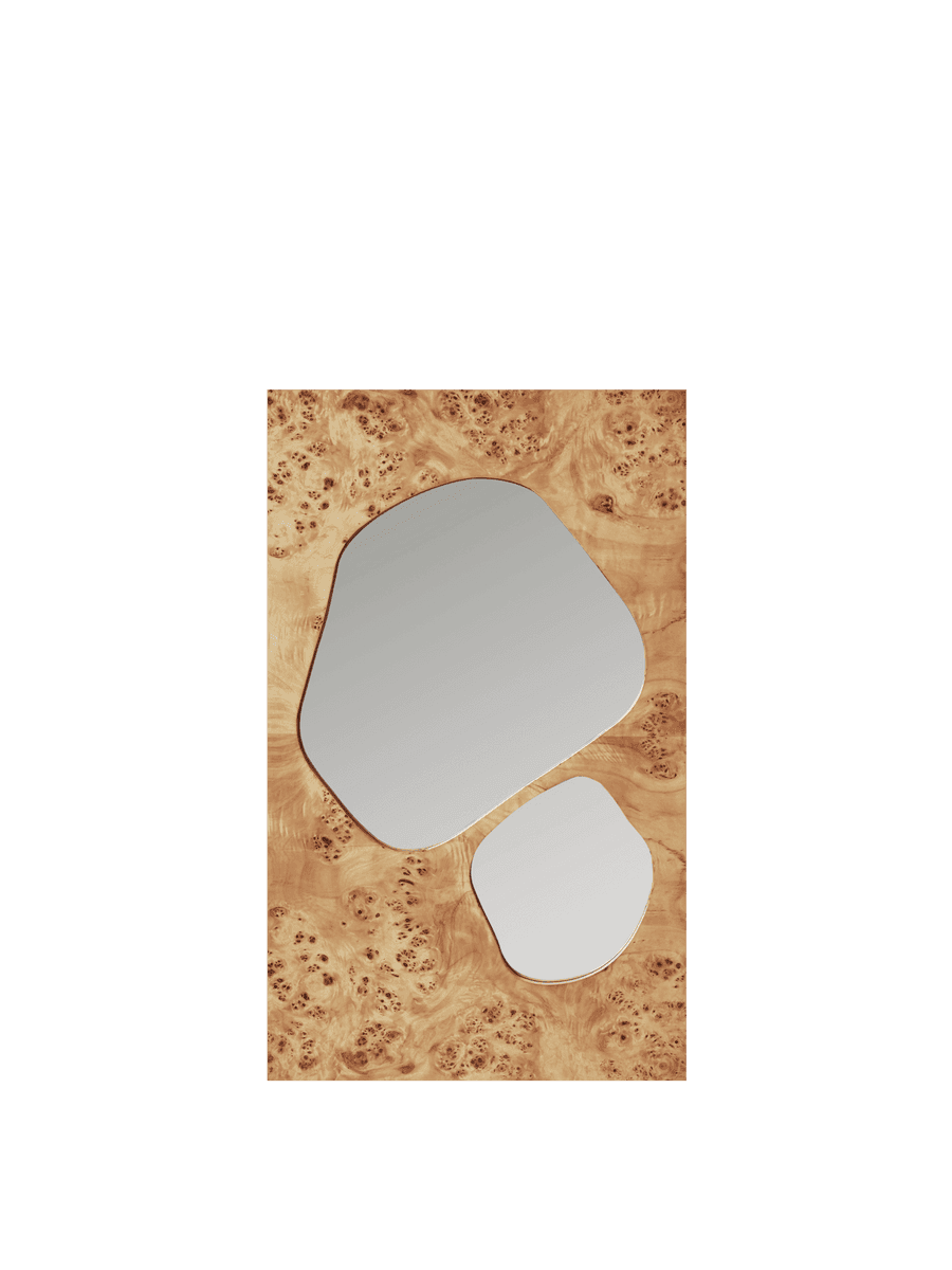 Ferm Living Folia Mirror - Medium - Natural Burl
