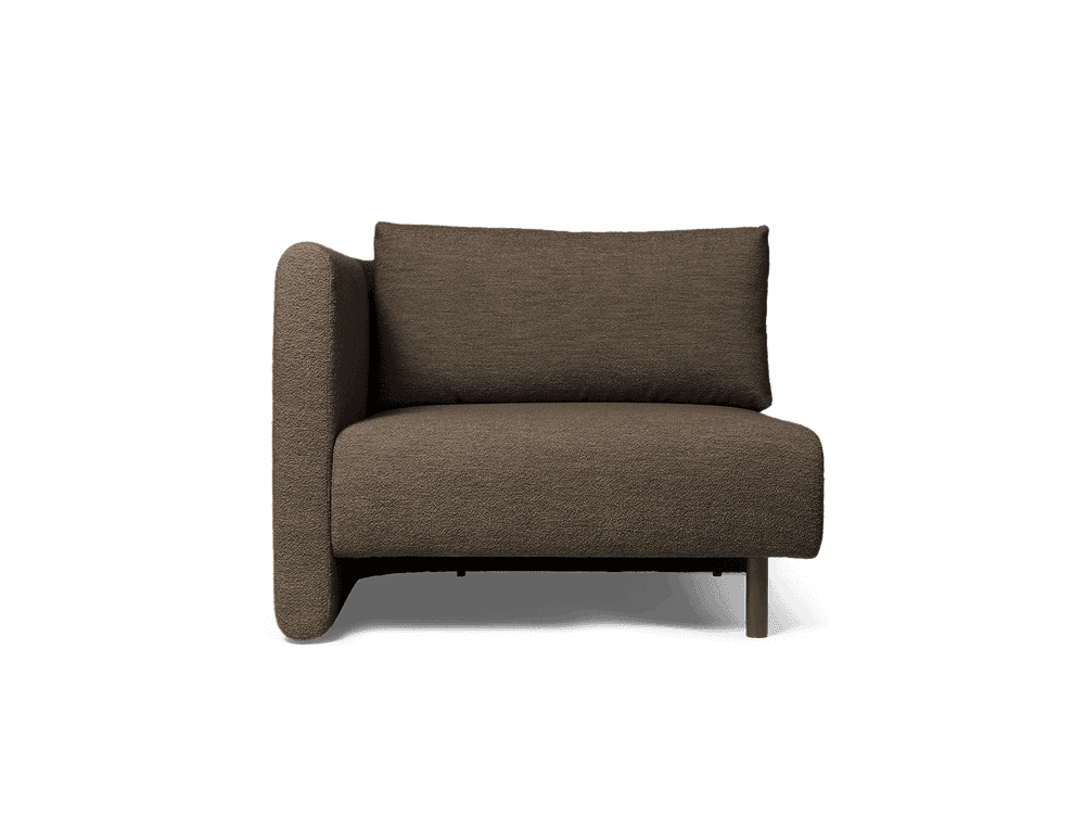 Ferm Living Dase Sofa Armrest Left - Soft Bouclé - Dark Brown — фото 3