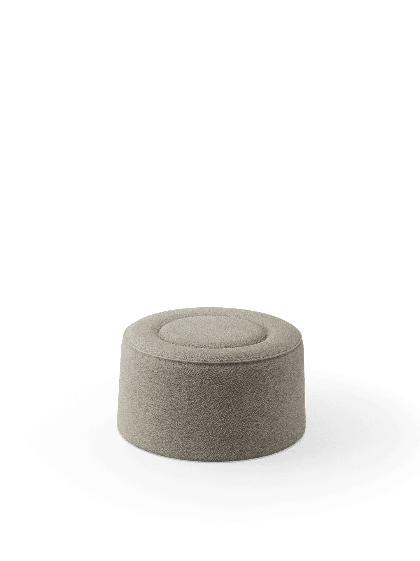 WOUD Praline pouf (Ø78 cm) - Natural bouclé