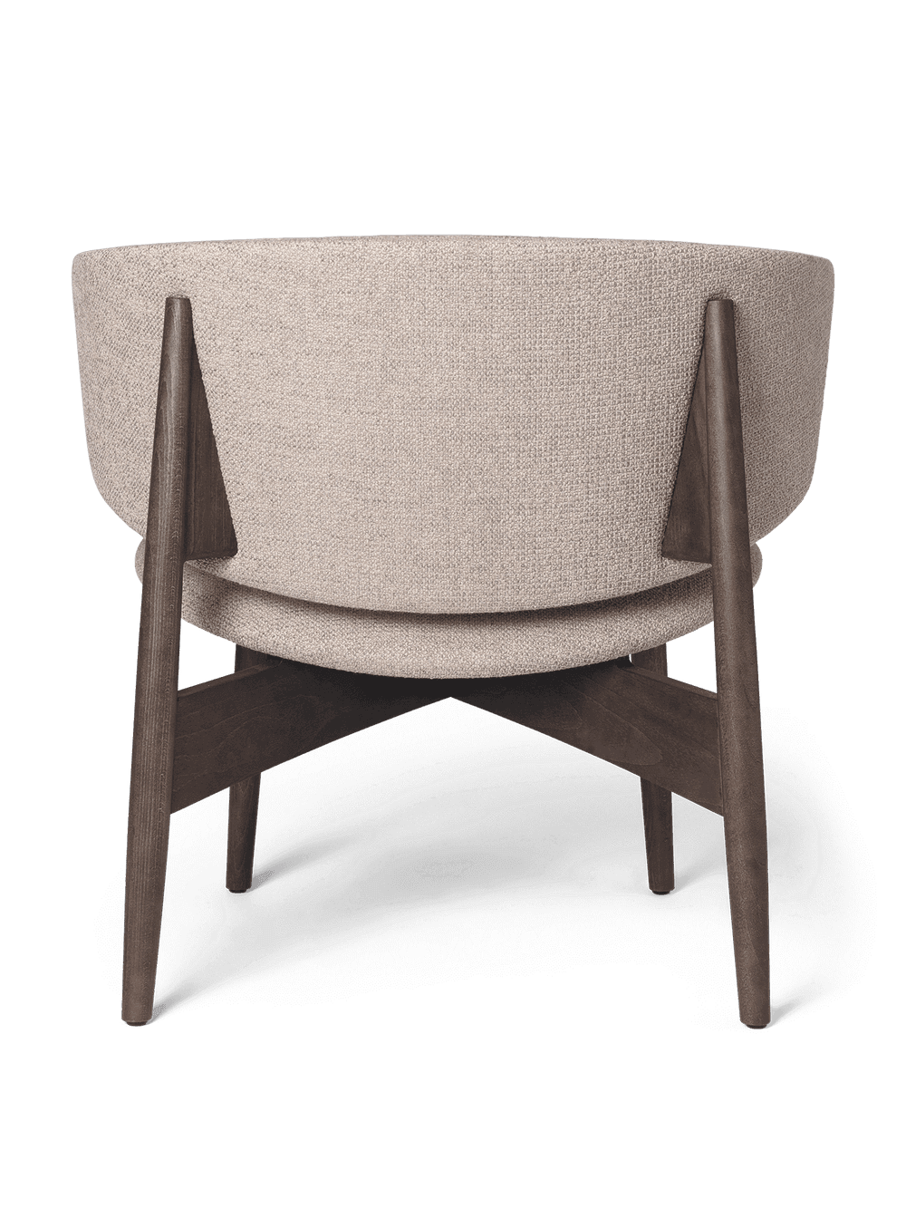 Ferm Living Herman Lounge Chair - Wood - Bouclé - Dark Stained Beech/Sand — фото 4