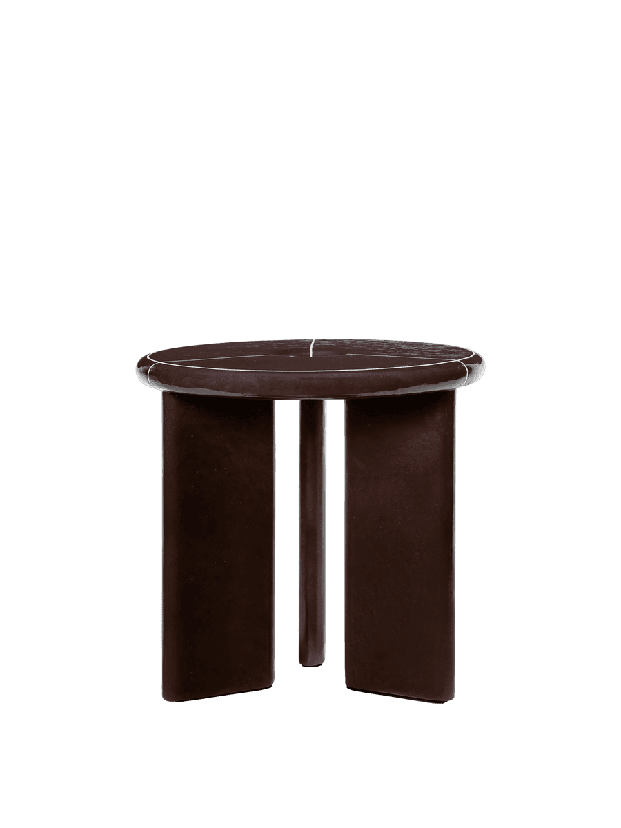 Ferm Living Deya Side Table - Chestnut Brown