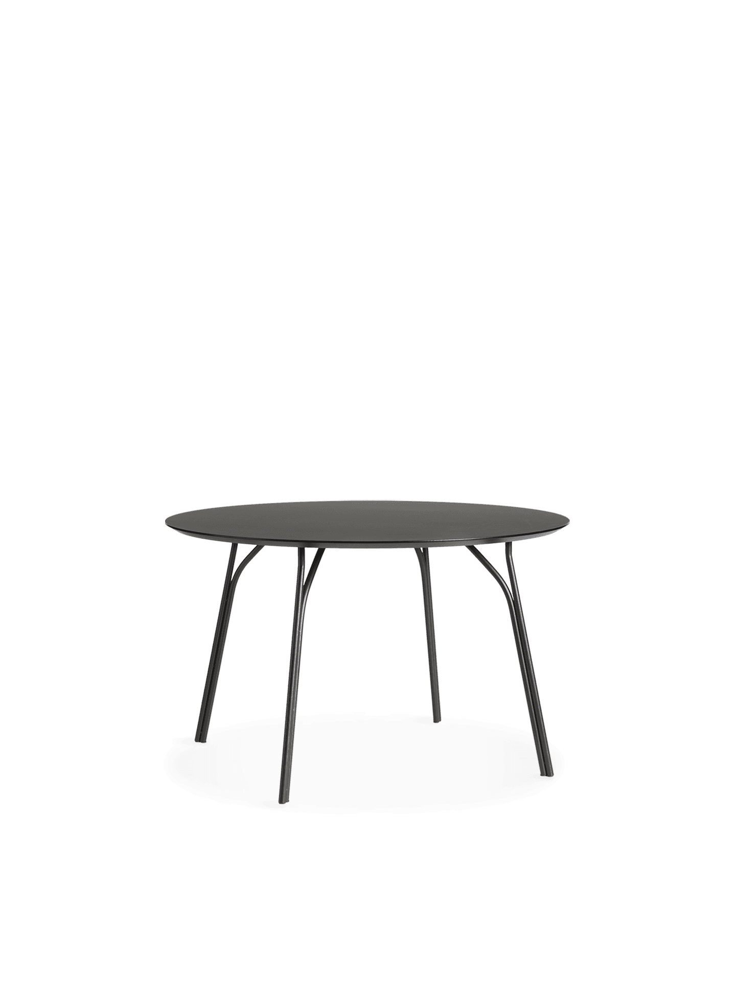 WOUD Tree dining table (120 cm) - Charcoal black/black