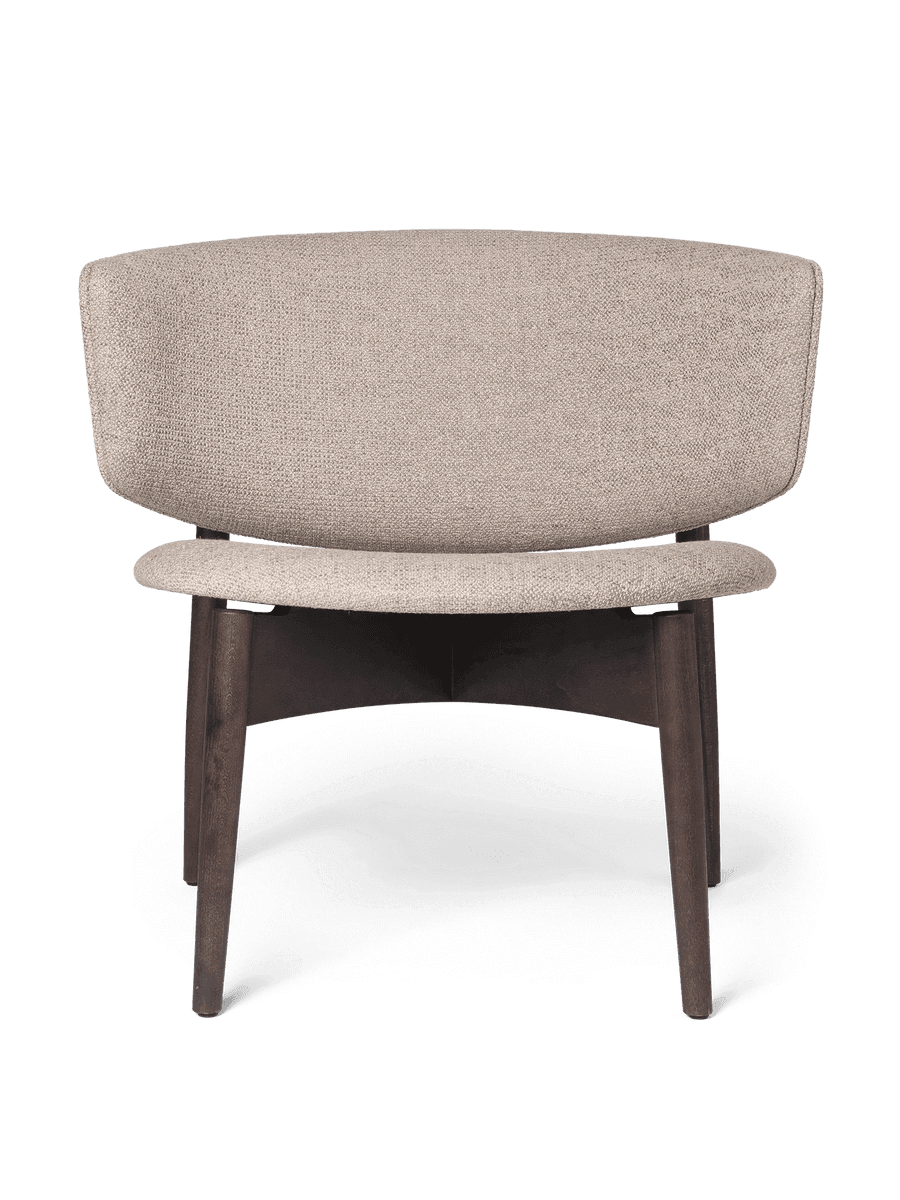 Ferm Living Herman Lounge Chair - Wood - Bouclé - Dark Stained Beech/Sand