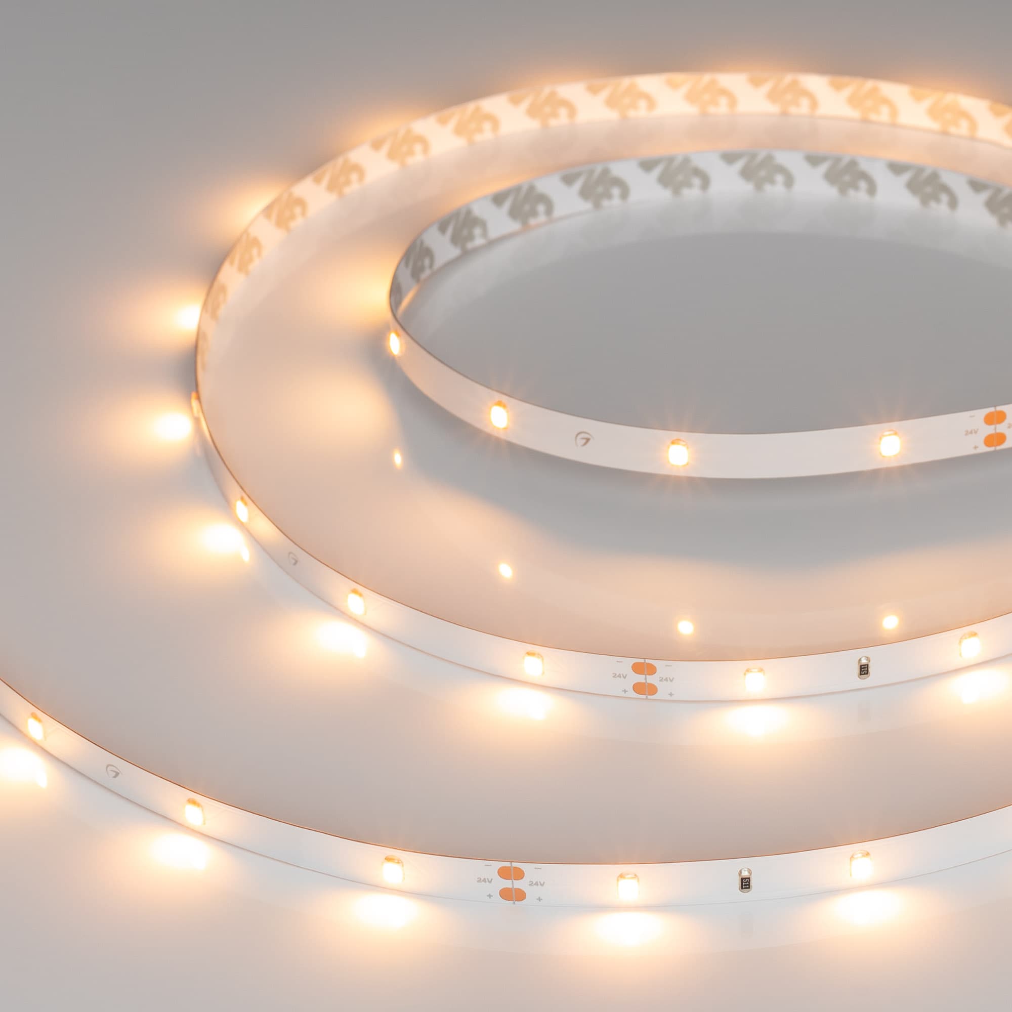 Светодиодная лента RT-A30-8mm 24V Warm2400 (2.9 W/m, IP20, 2835, 5m) (Arlight, Открытый) 024111(2) — фото 3