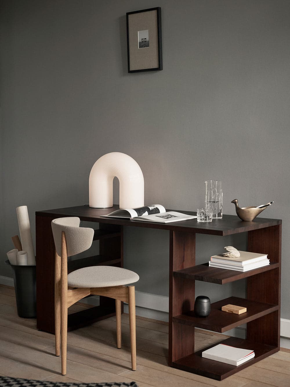 Ferm Living Herman Dining Chair - Upholstered - Grain - Natural Oak/Cashmere — фото 3
