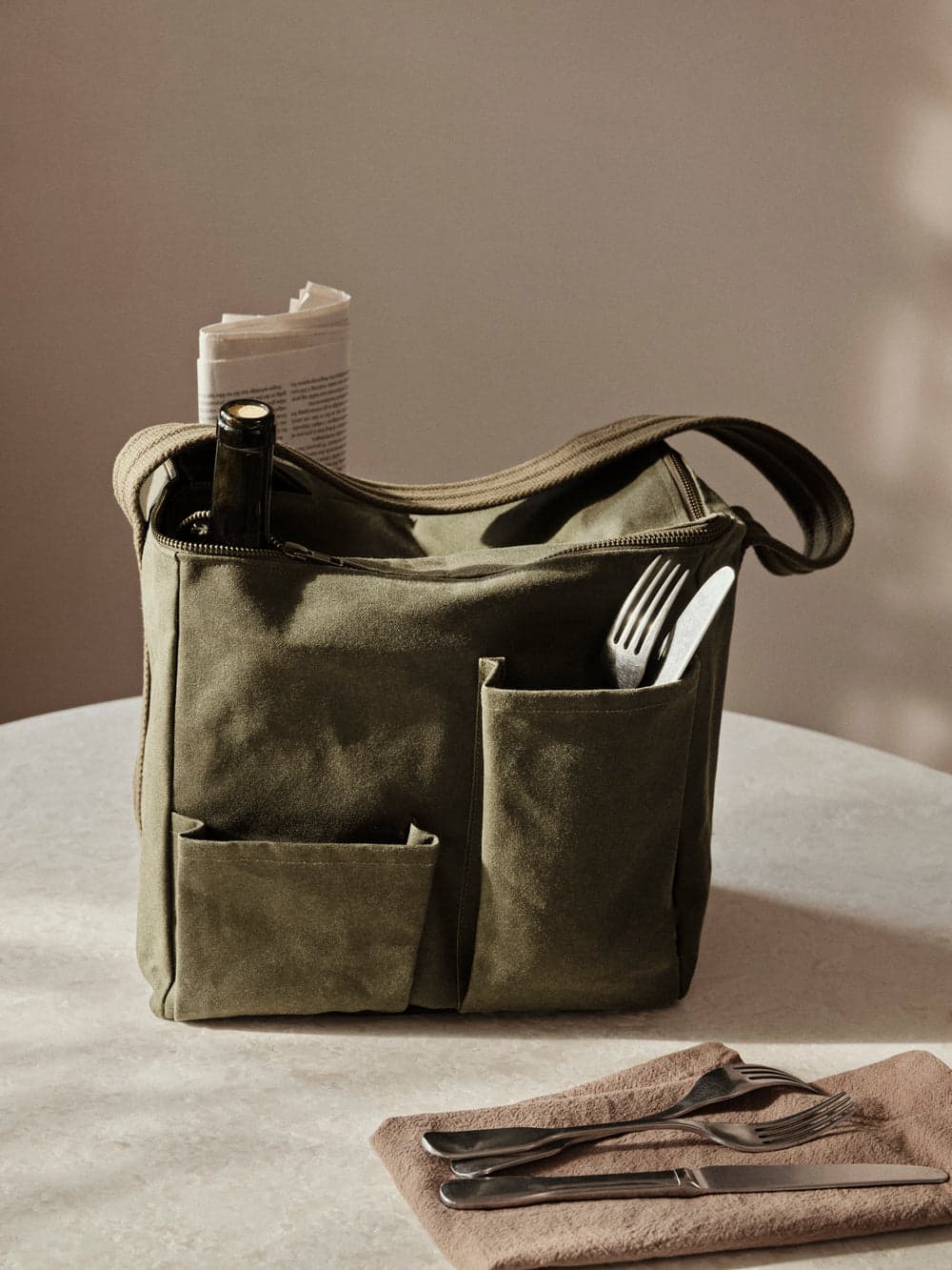 Ferm Living Bark Picnic Bag - Olive — фото 3