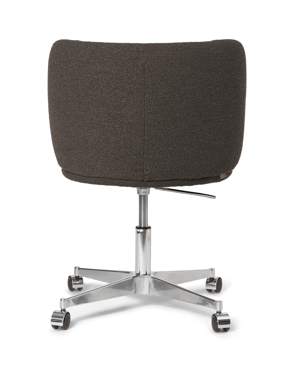Ferm Living Rico Dining Chair - Castors - Soft Bouclé - Dark Brown — фото 6