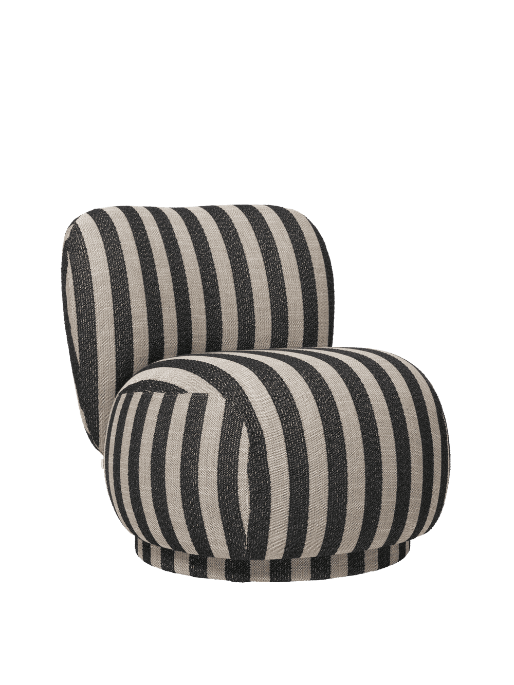 Ferm Living Rico Piccolo Lounge Chair - Swivel - Louisiana - Sand/Black — фото 3
