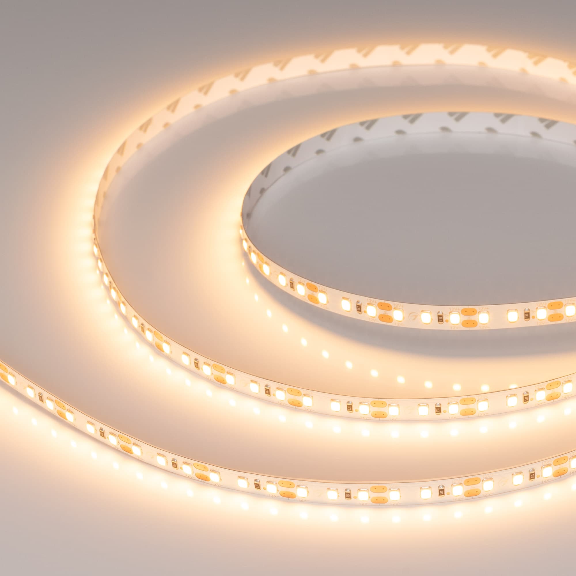 Светодиодная лента RT-A120-8mm 12V Warm2400 (9.6 W/m, IP20, 2835, 5m) (Arlight, 9.6 Вт/м, IP20) 018091(2)