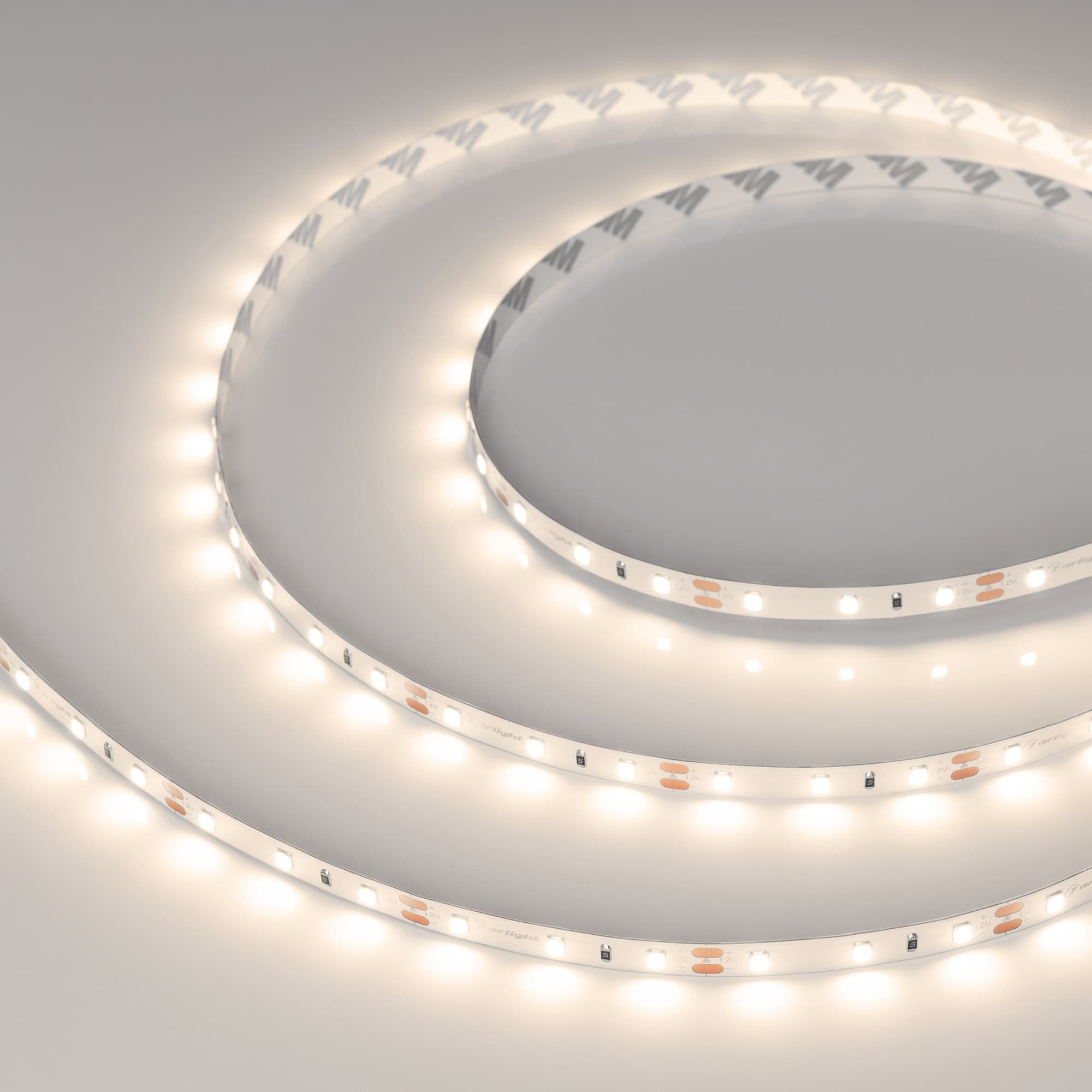 Светодиодная лента RT-A60-8mm 12V Warm3000 (2 W/m, IP20, 2835, 50m) (Arlight, -) 048983