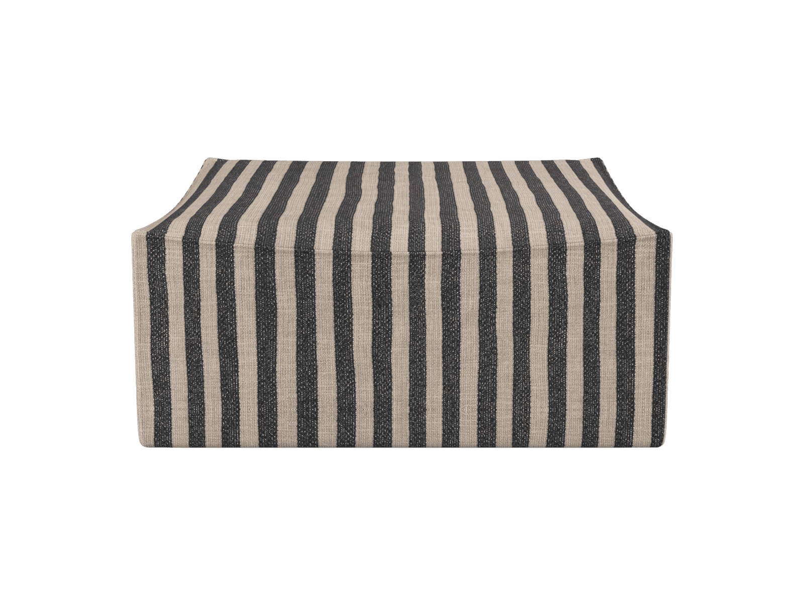 Ferm Living Catena Pouf Square S500 - Louisiana - Sand/Black