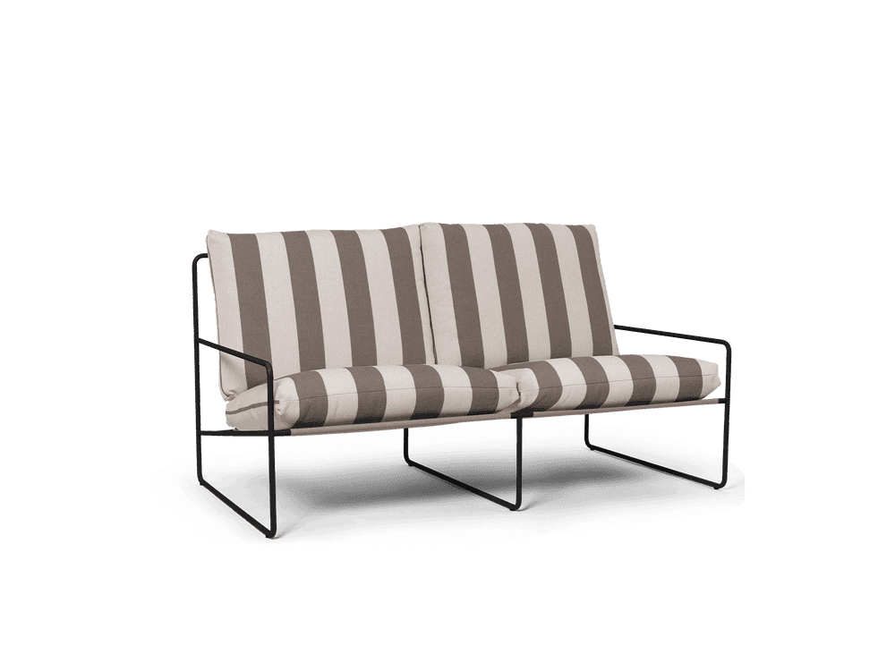 Ferm Living Desert 2-seater - Black - Stripe - Chocolate — фото 3