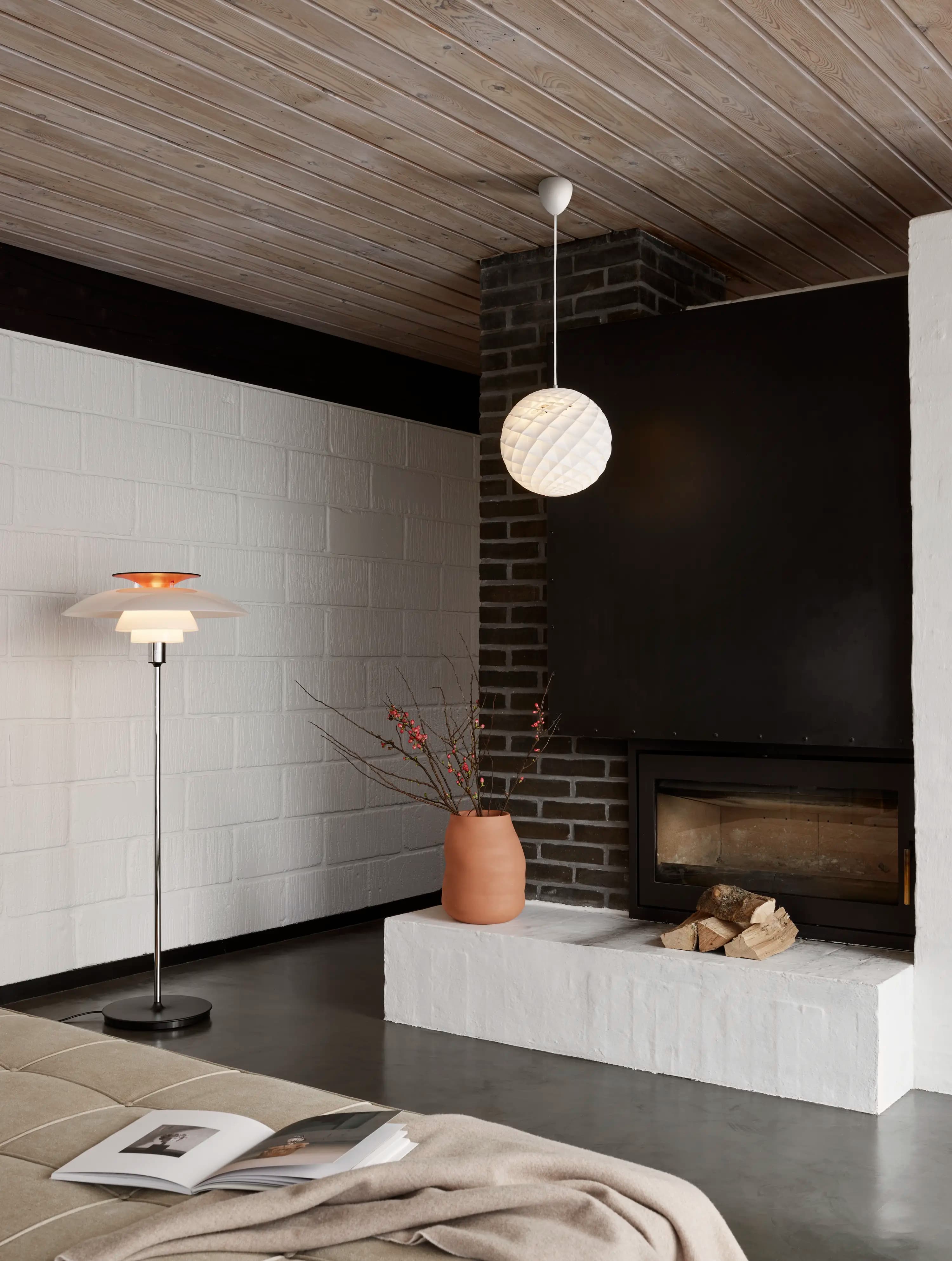 Louis Poulsen PH 80 Floor Lamp Opal white/high lustre chrome plated — фото 4