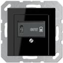 USB розетка для зарядки мобильных устройств тип C, 5-60W, черный, Jung
