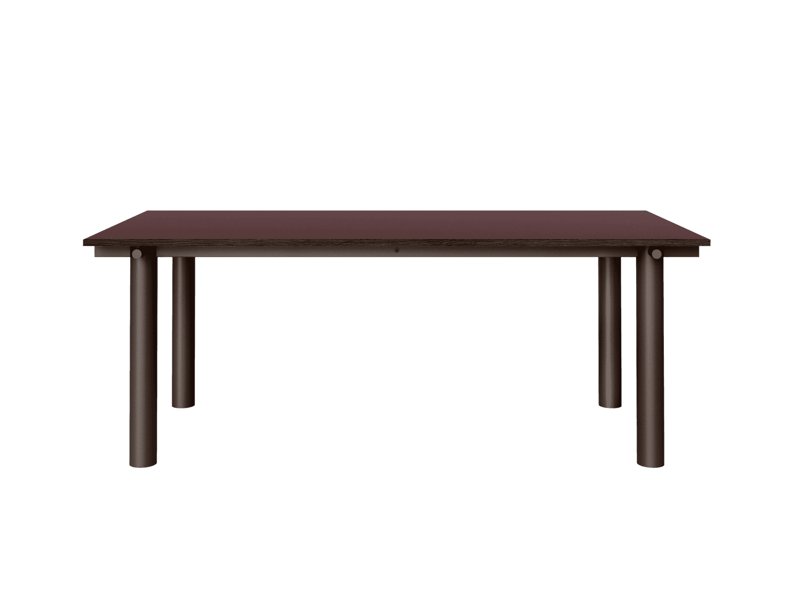 Ferm Living Atura Dining Table - Dark Chocolate/Burgundy Linoleum