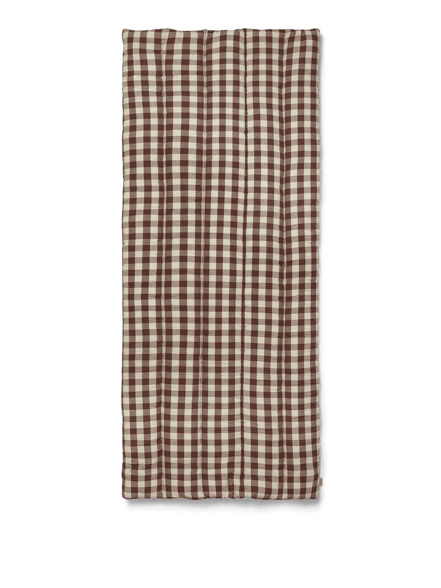 Ferm Living Bothy Check Quilted Mattress - Cinnamon/Grey Green
