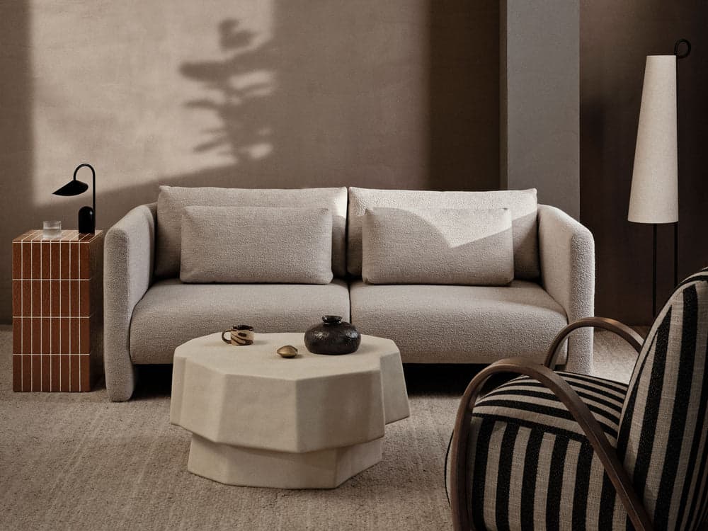 Ferm Living Dase Sofa Armrest Right - Soft Bouclé - Natural — фото 5