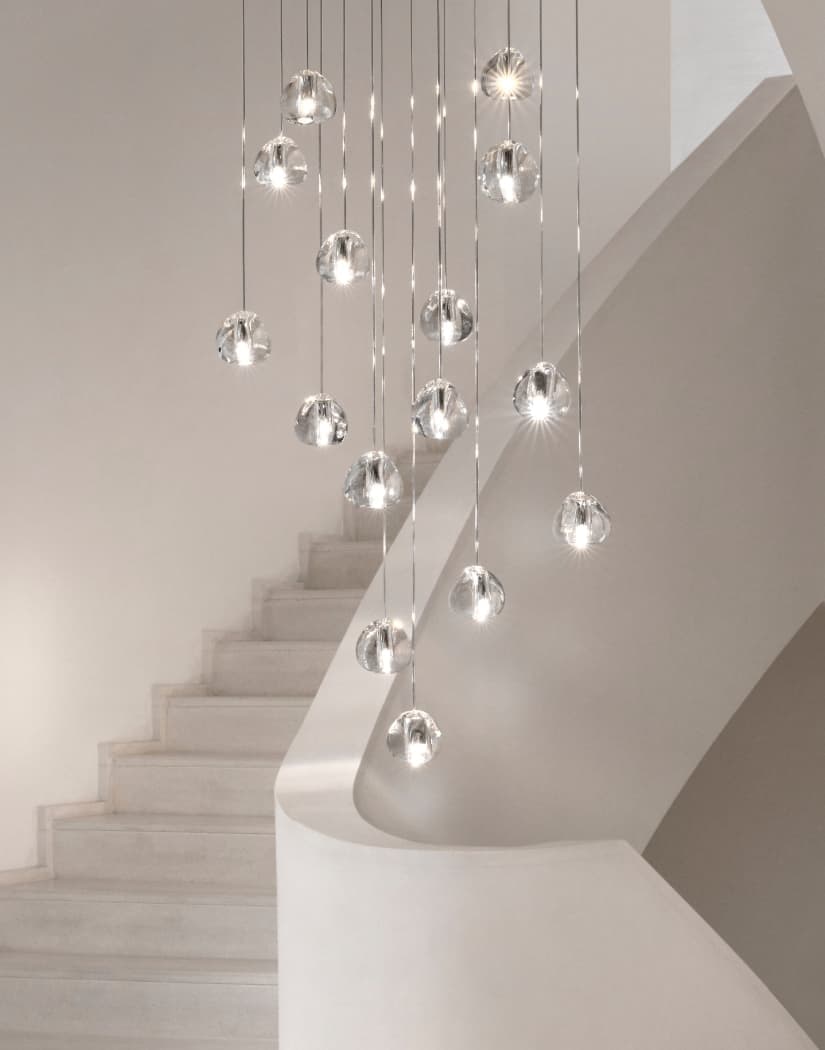 Terzani Mizu 15 rectangular multi light pendant