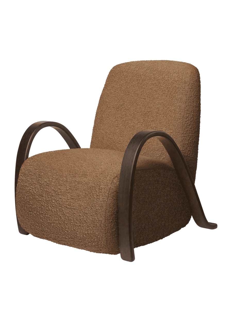 Ferm Living Buur Lounge Chair - Raw Bouclé - Tan