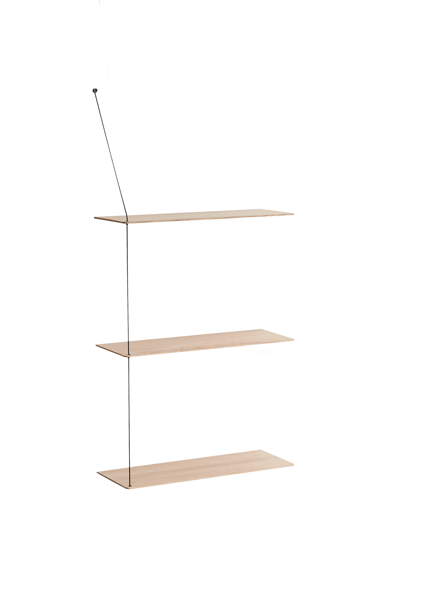 WOUD Stedge shelf (60 cm) - White pigmented oak (3 shelves)