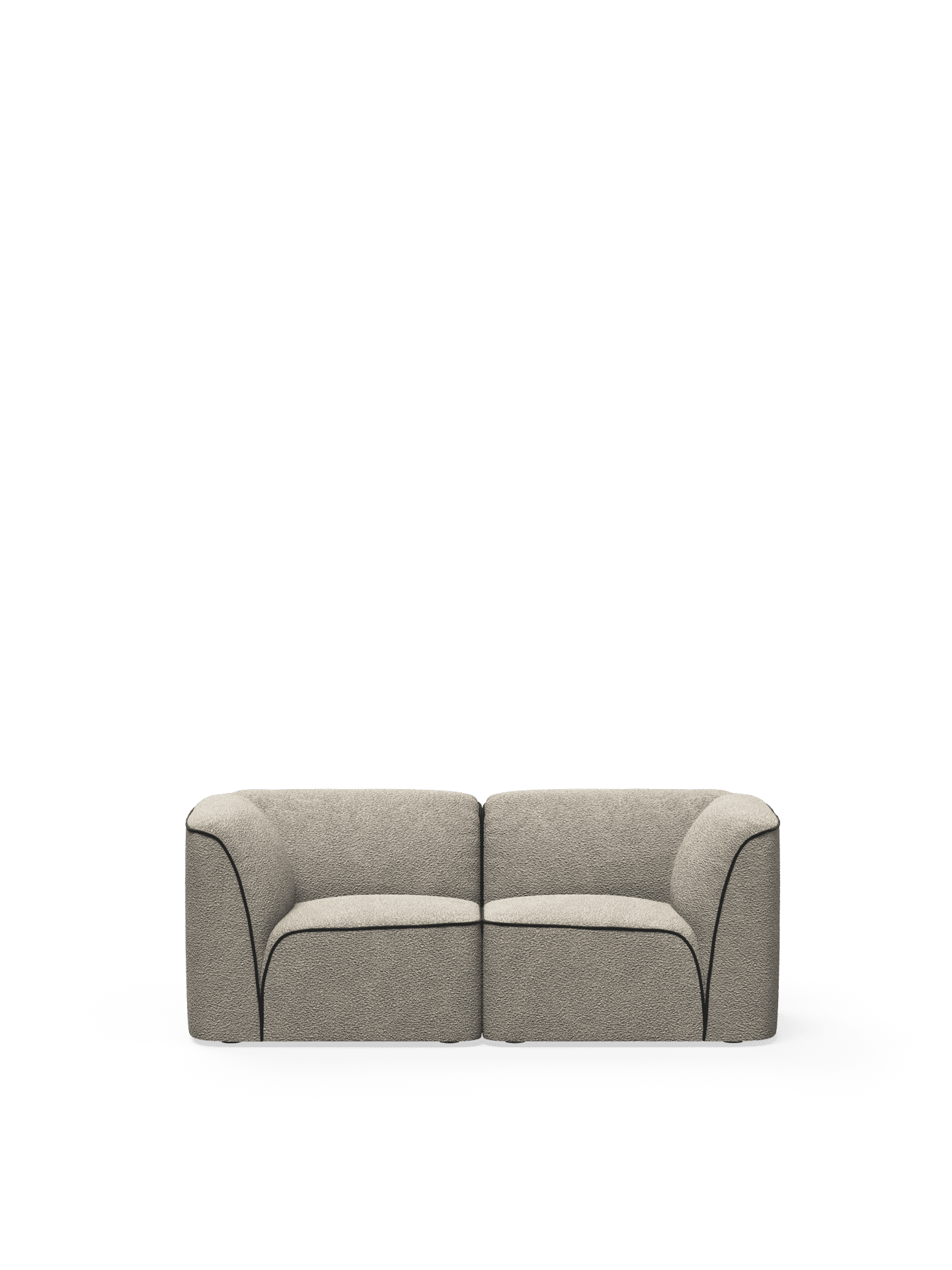 WOUD Flora 2-seater - Natural bouclé