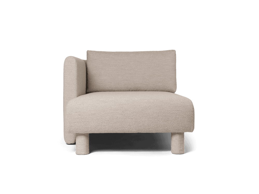 Ferm Living Dase Sofa Chaise Longue Left - Soft Bouclé - Natural — фото 2