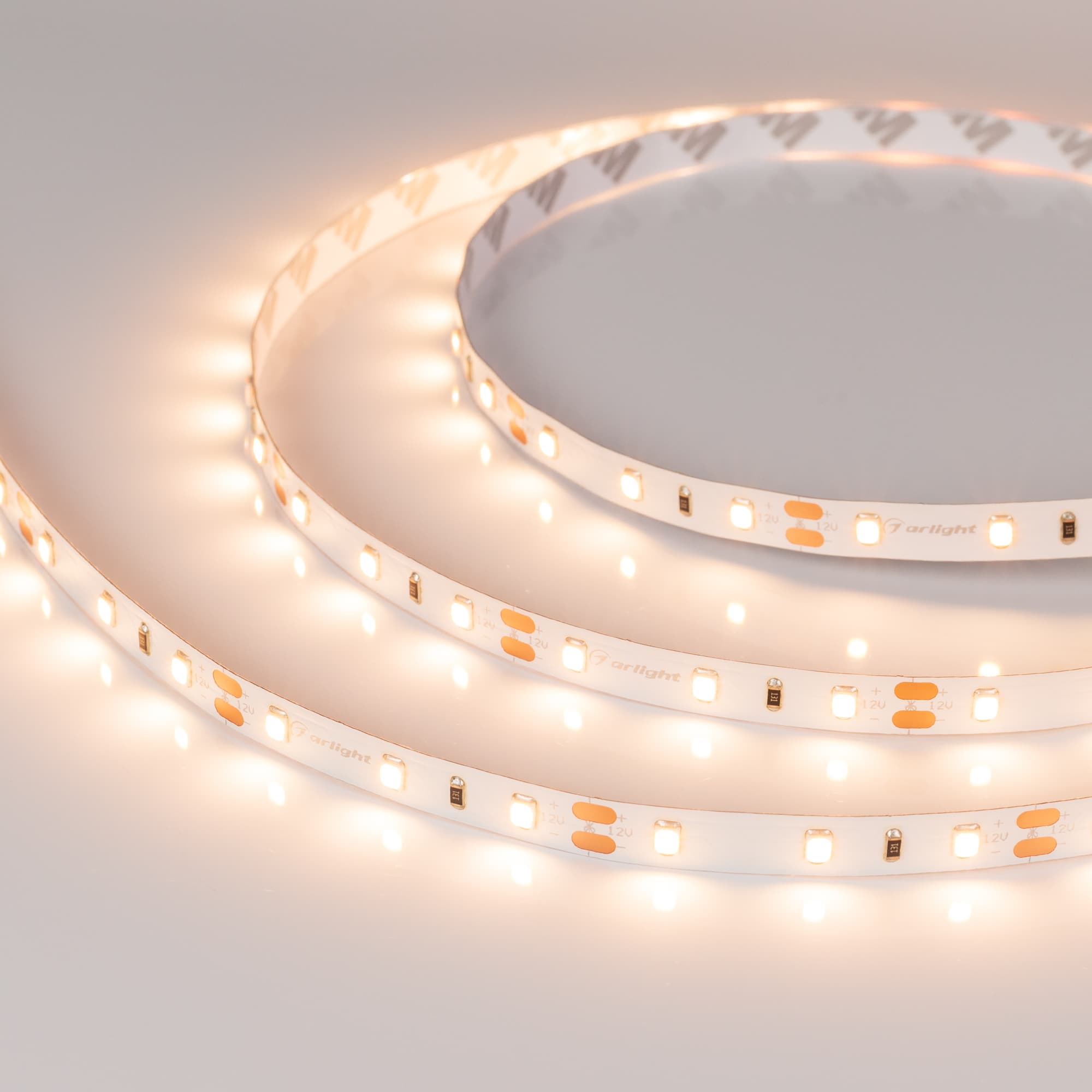 Светодиодная лента RT 2-5000 12V Warm3000 (2835, 300 LED, CRI98) (Arlight, 7.2 Вт/м, IP20) 021406(1)