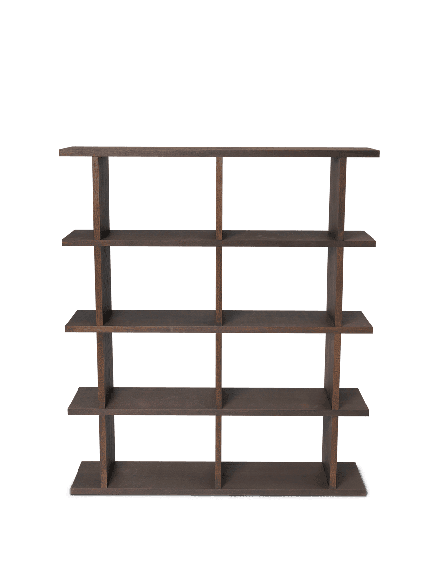 Ferm Living Kona Bookcase - 2x4 - Dark Stained Oak