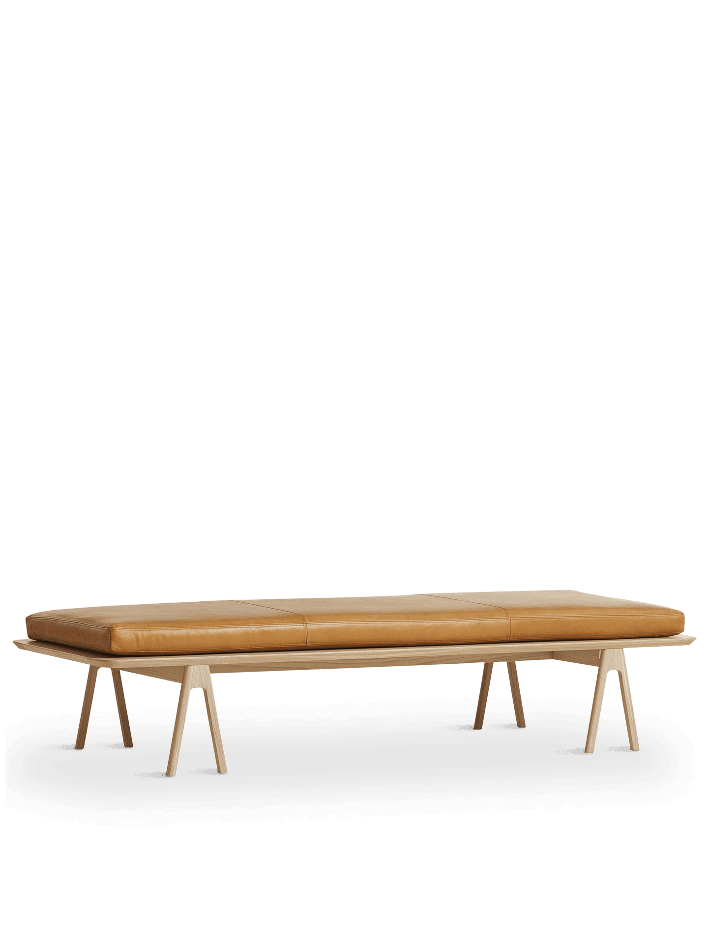 WOUD Level daybed - Cognac/oak