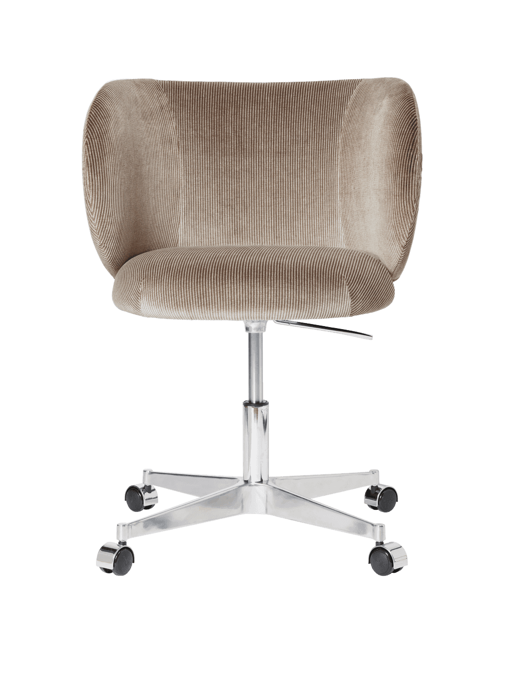 Ferm Living Rico Dining Chair - Castors - Devoré Velvet - Flint Grey — фото 2