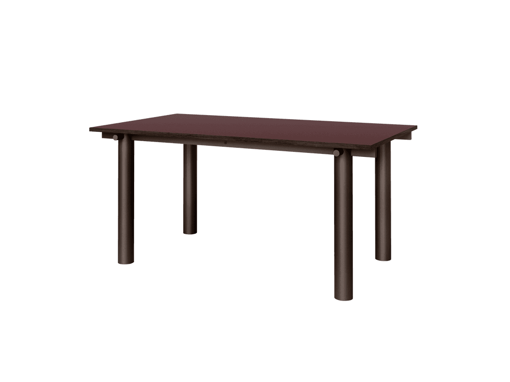 Ferm Living Atura Dining Table - Dark Chocolate/Burgundy Linoleum — фото 8