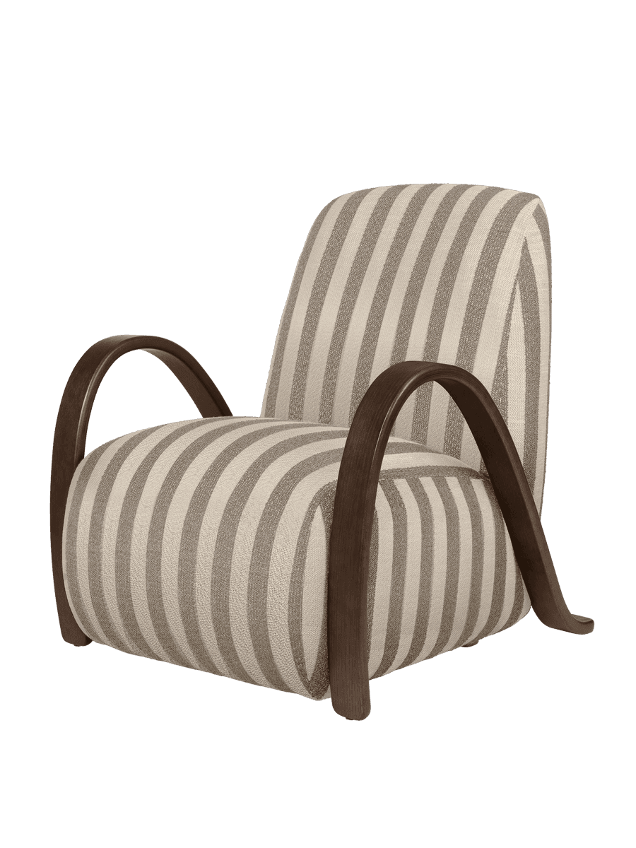 Ferm Living Buur Lounge Chair - Louisiana - Sand/Off-White