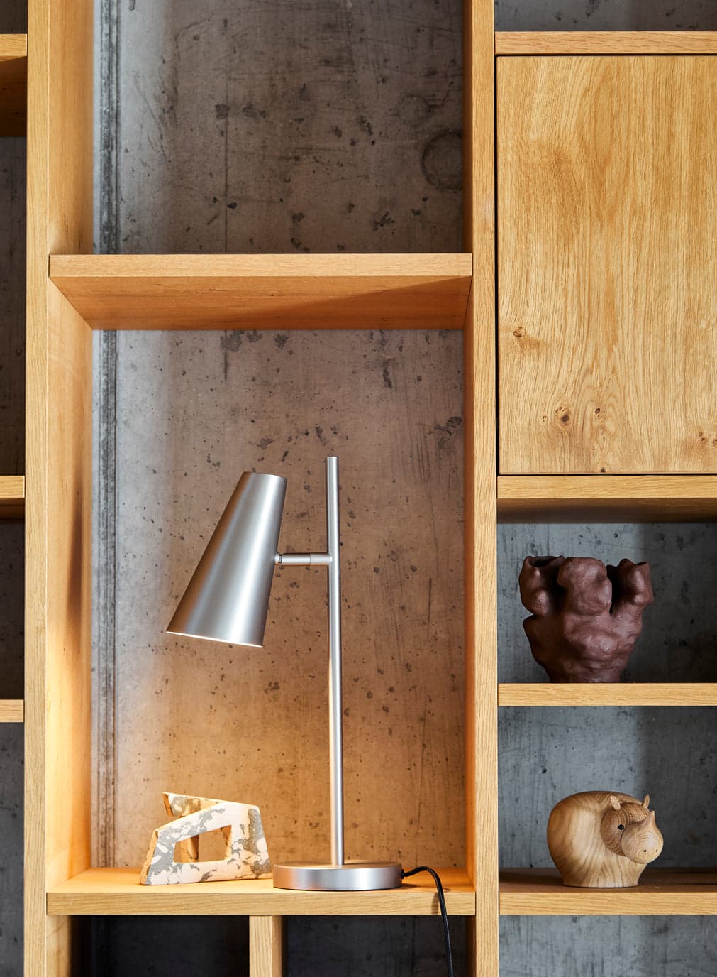 WOUD Cono table lamp - Brushed metal finish — фото 5