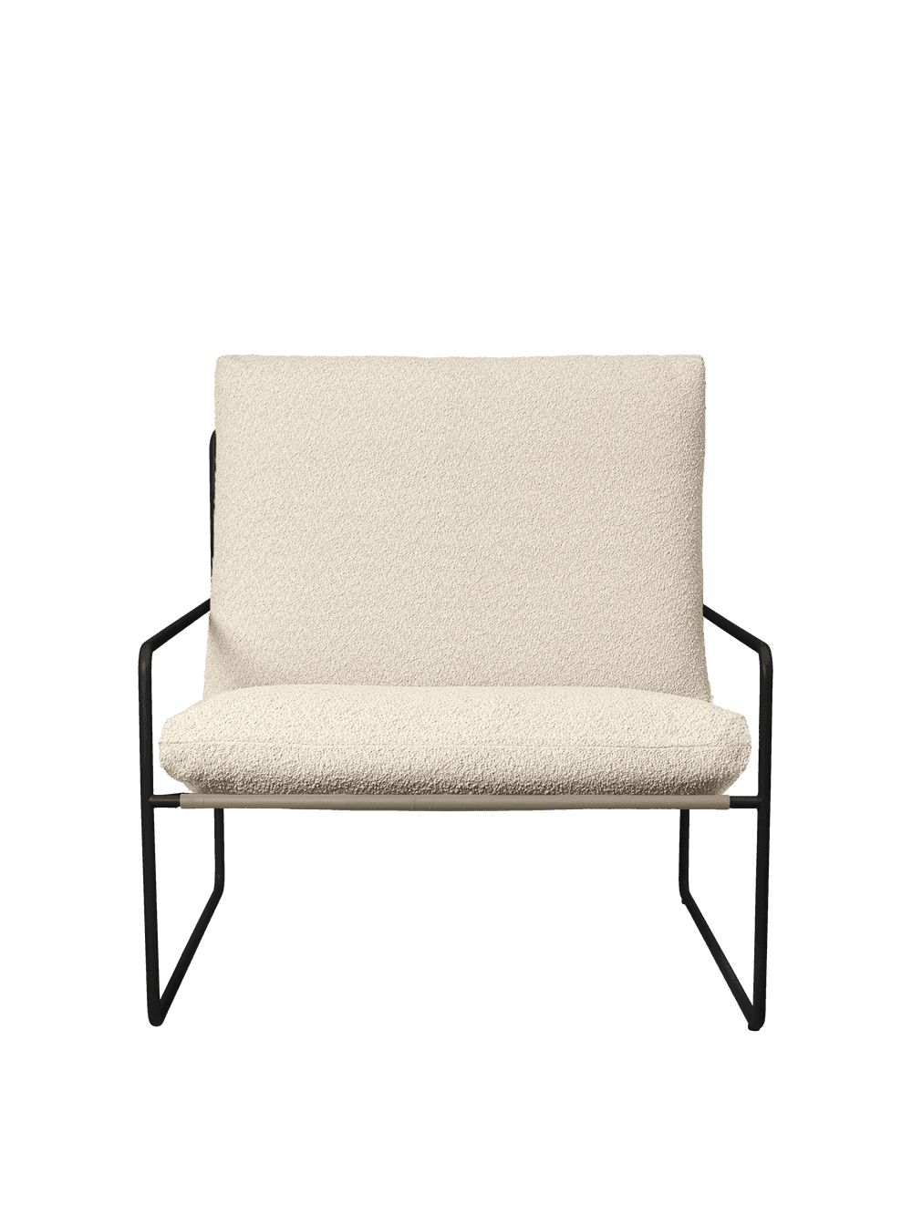 Ferm Living Desert 1-seater - Black - Pure Bouclé - Off-White — фото 4