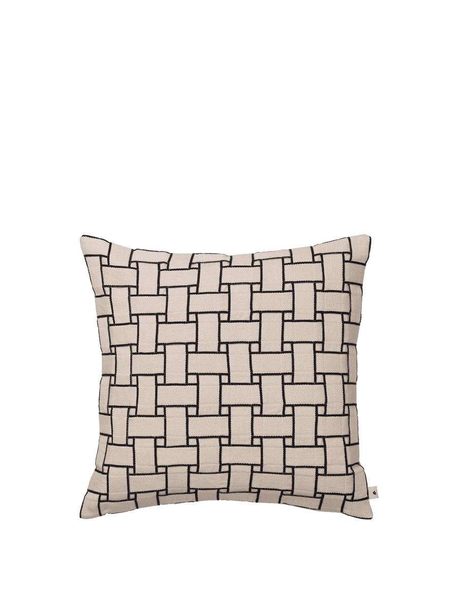 Ferm Living Lattice Cushion - Off-White/Black